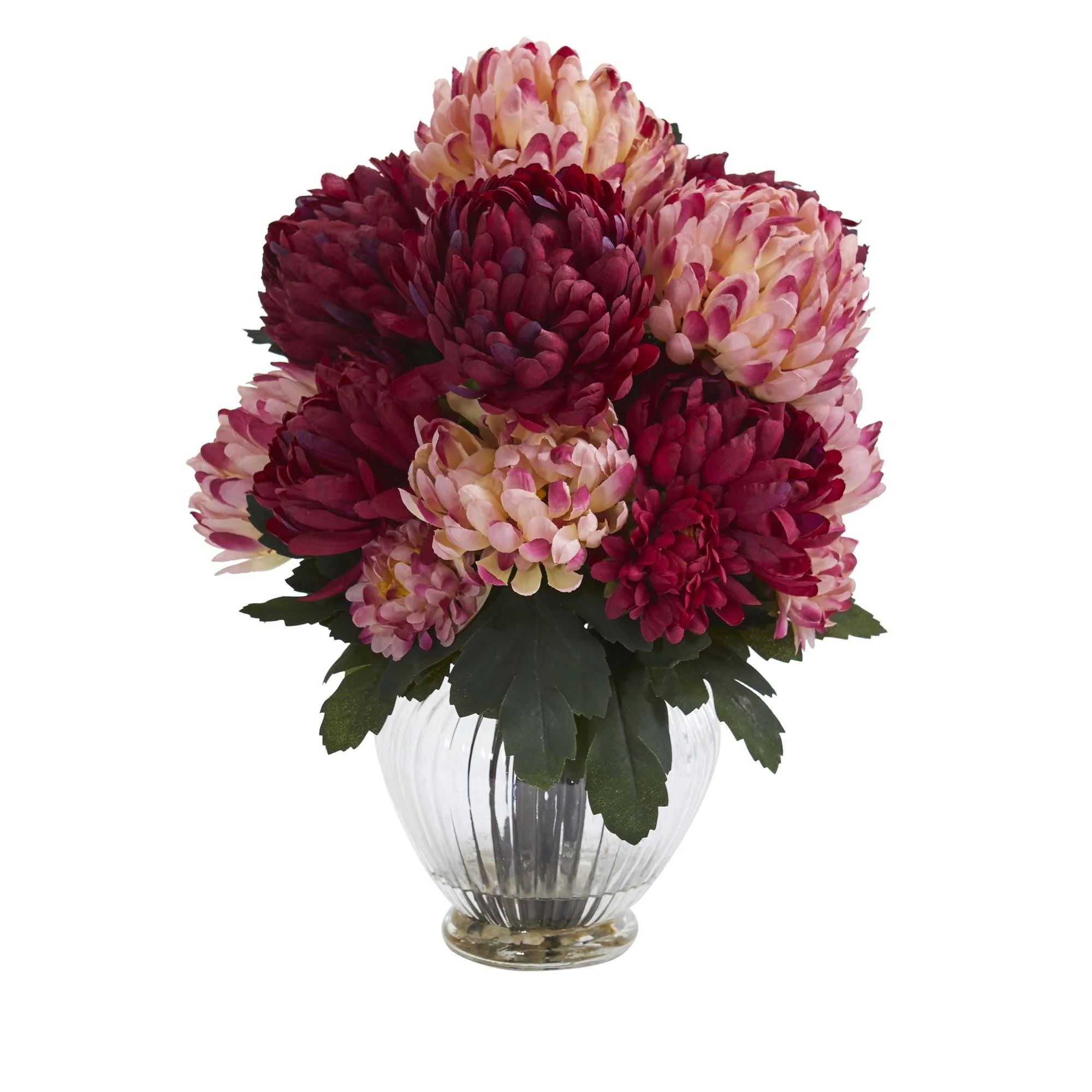 Mum Artificial Arrangement in Vase - Image 2