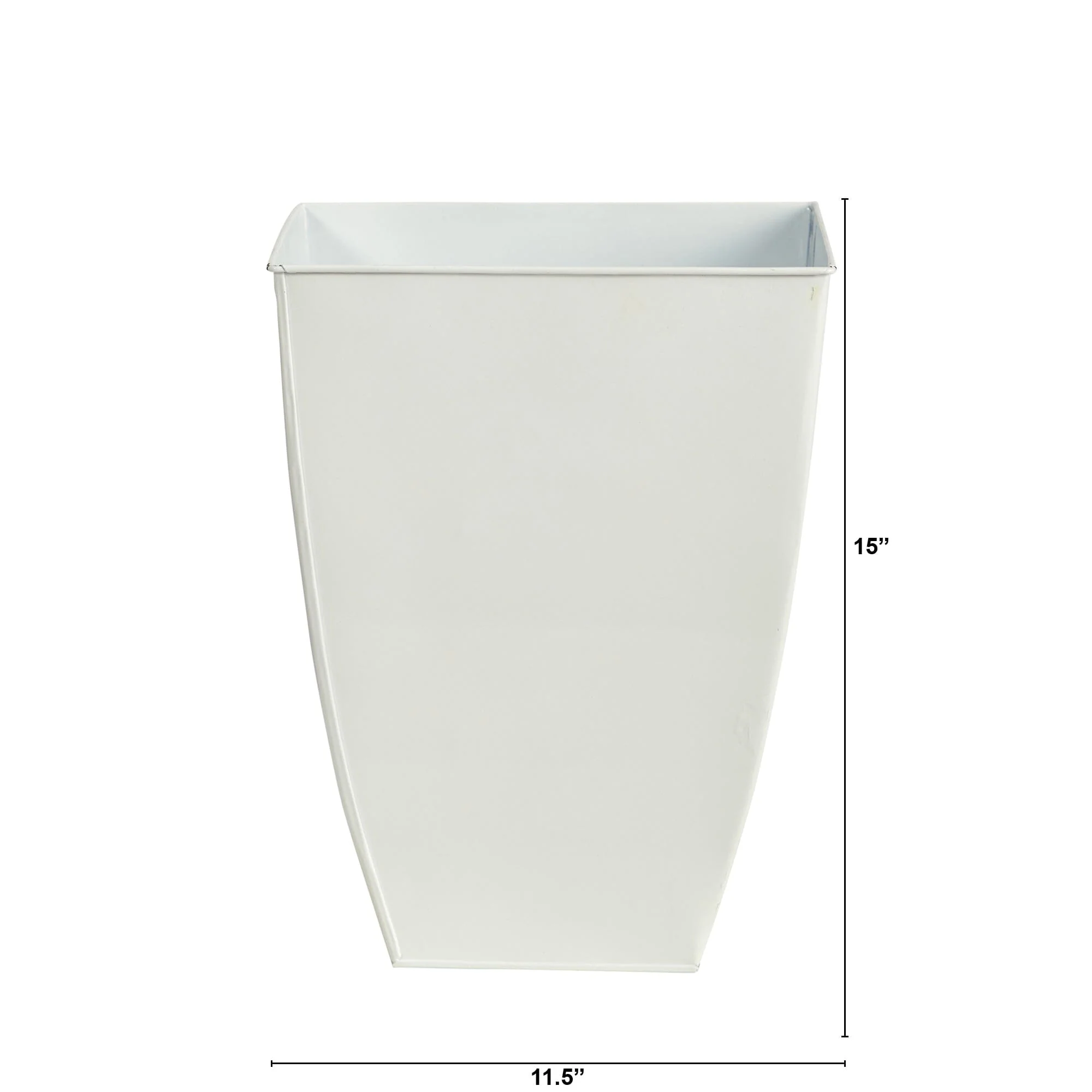 15” Square Tin Planter - Image 9