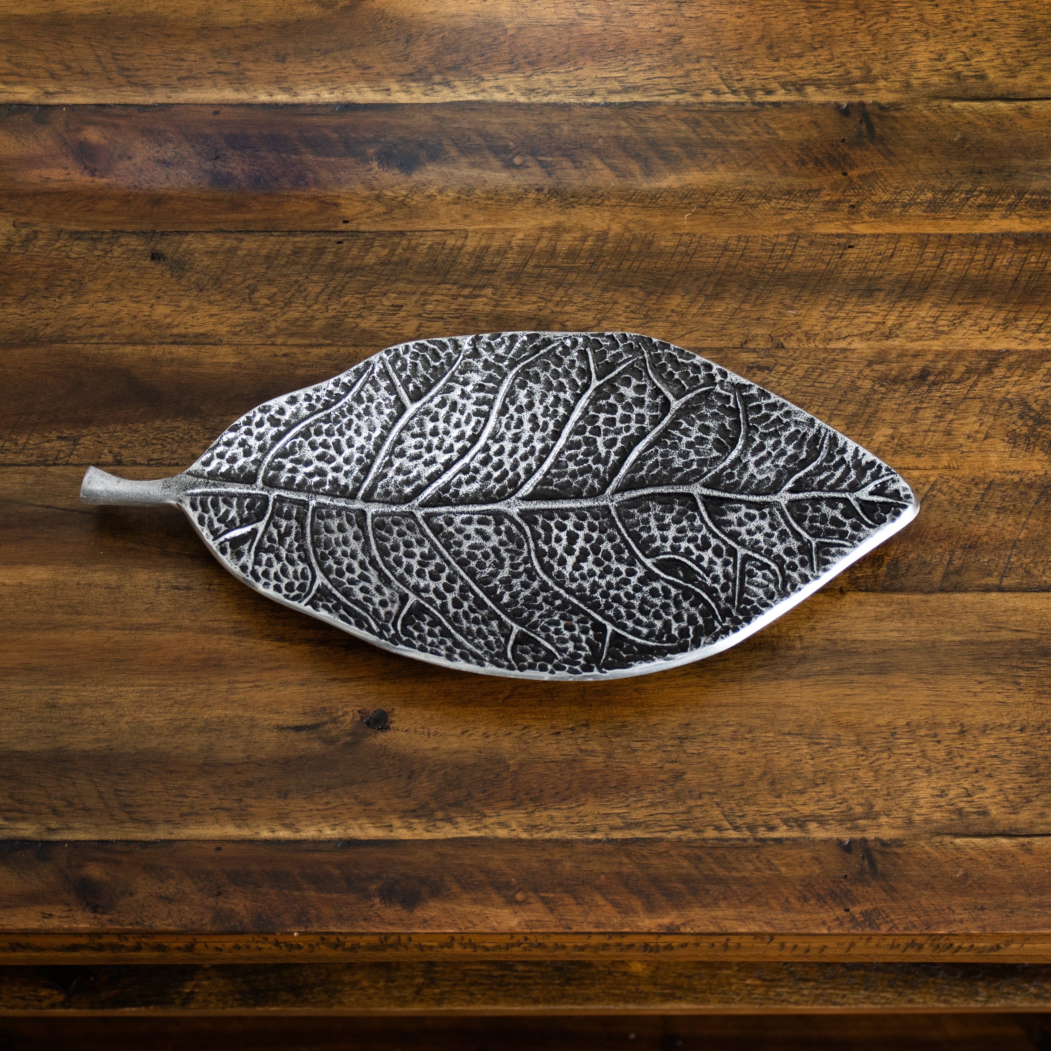 16” Antique Leaf Decorative Accent - Image 3