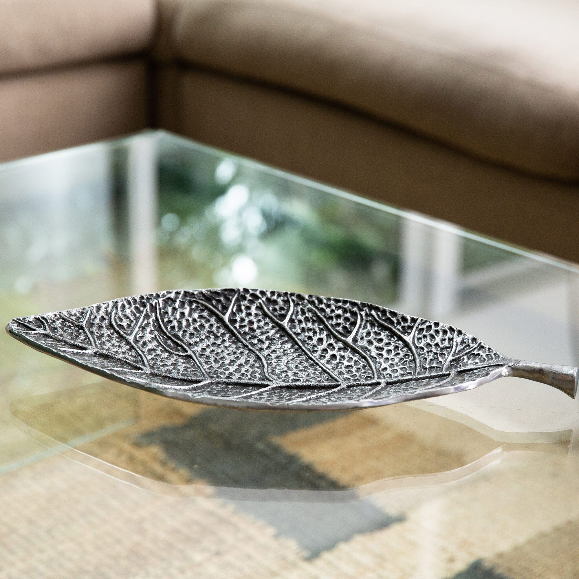 16” Antique Leaf Decorative Accent - Image 4