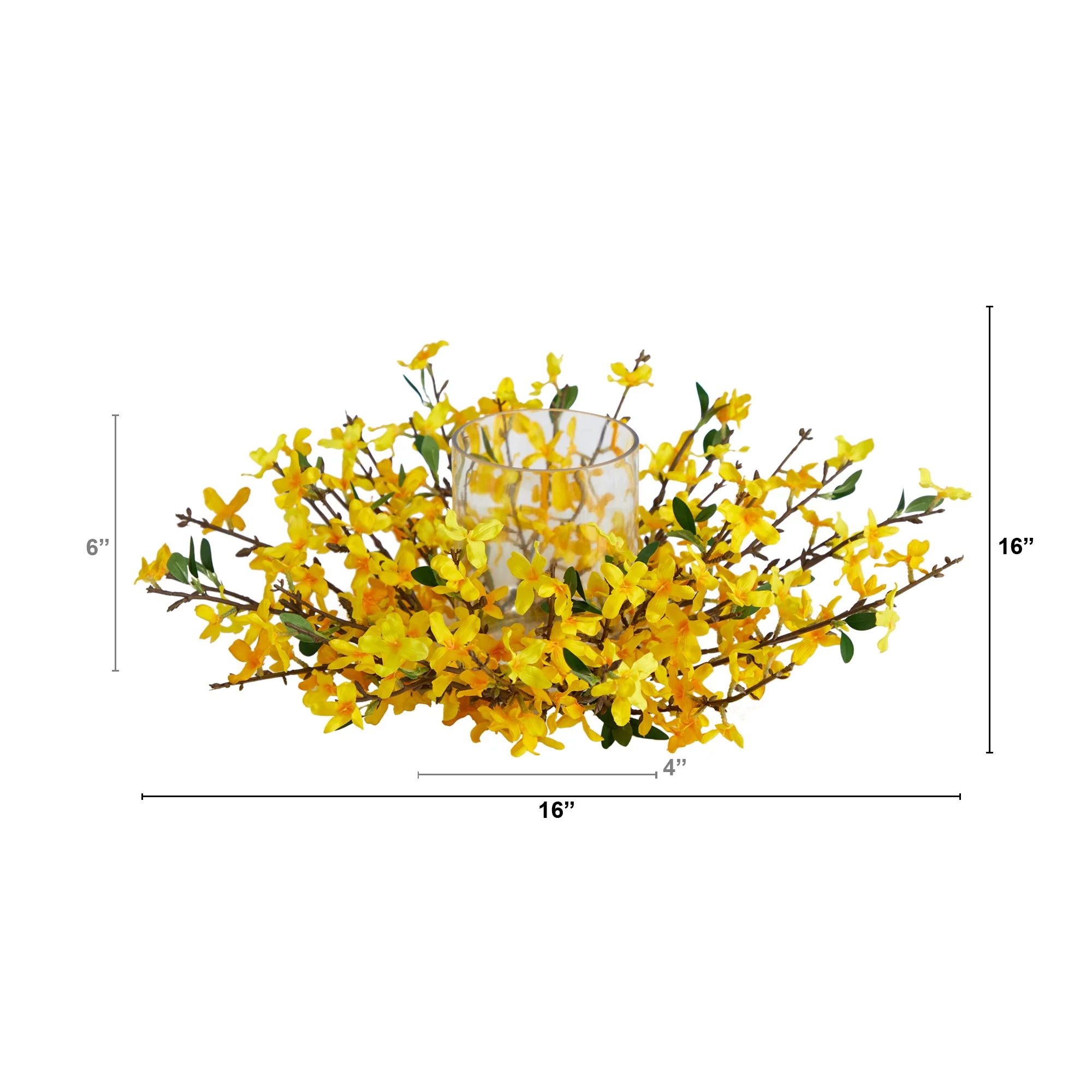 16” Artificial Forsythia Candelabrum - Image 2