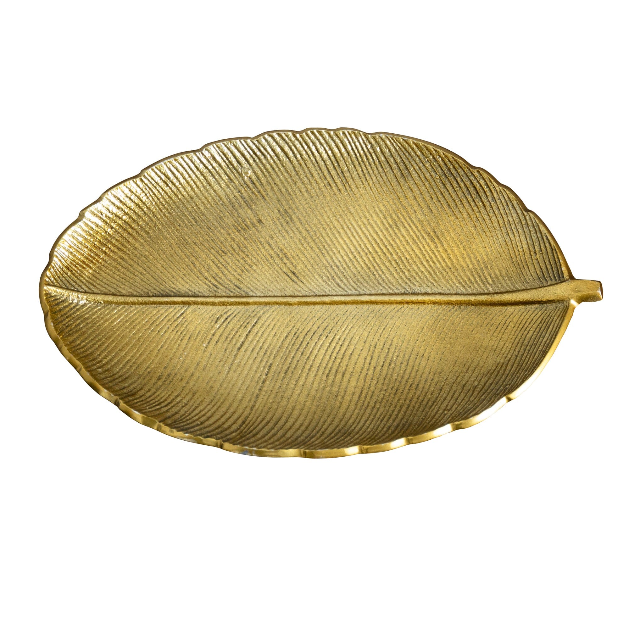 16” Gold Leaf Tray Decorative Accent - Image 6