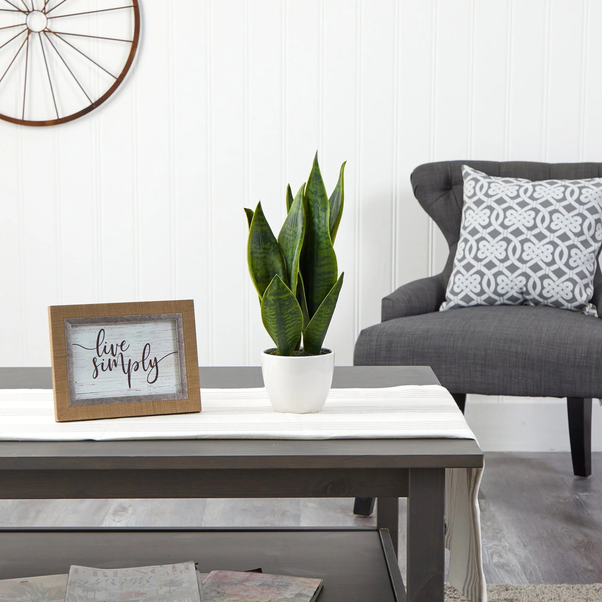 16” Sansevieria Artificial Plant - Image 3