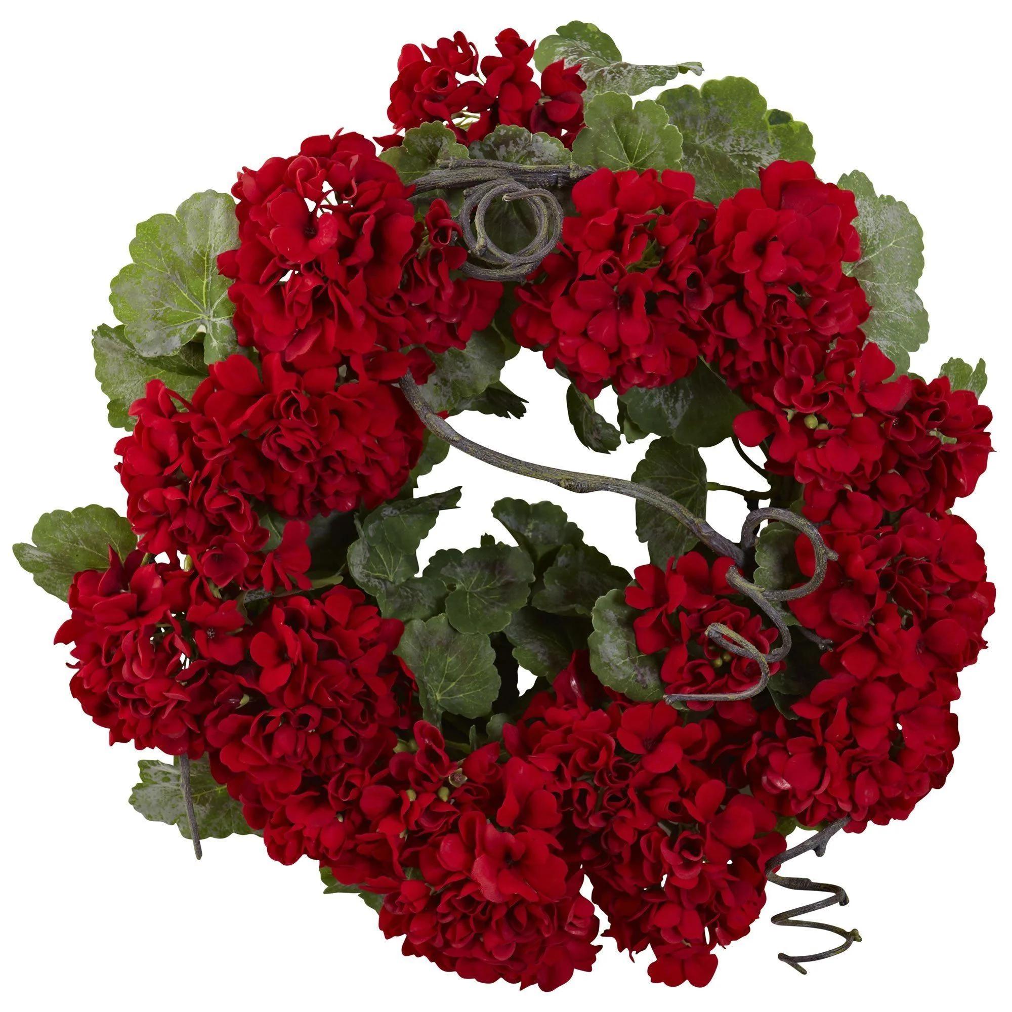 17” Geranium Wreath - Image 3