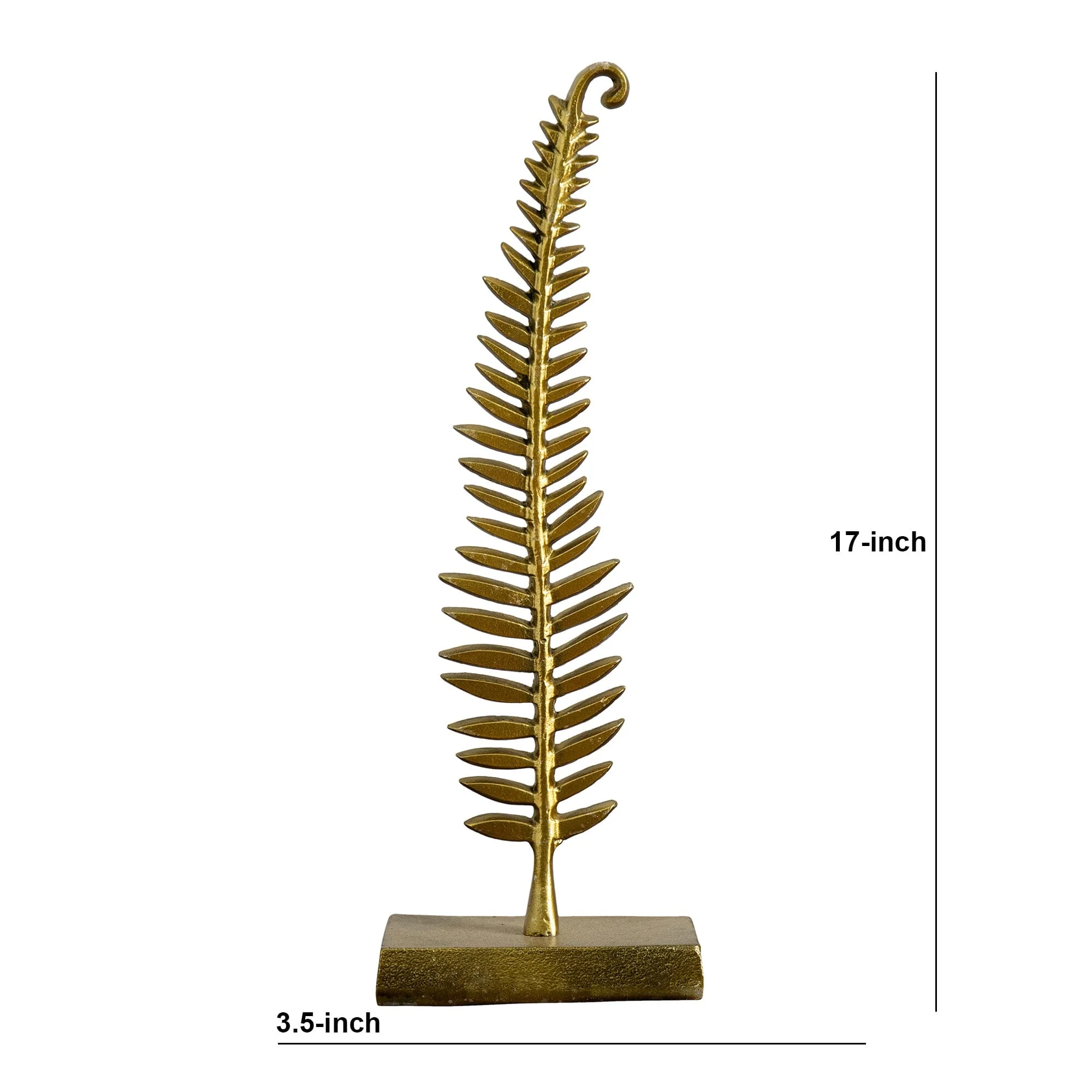 17” Gold Leaf Decorative Accent - Image 4