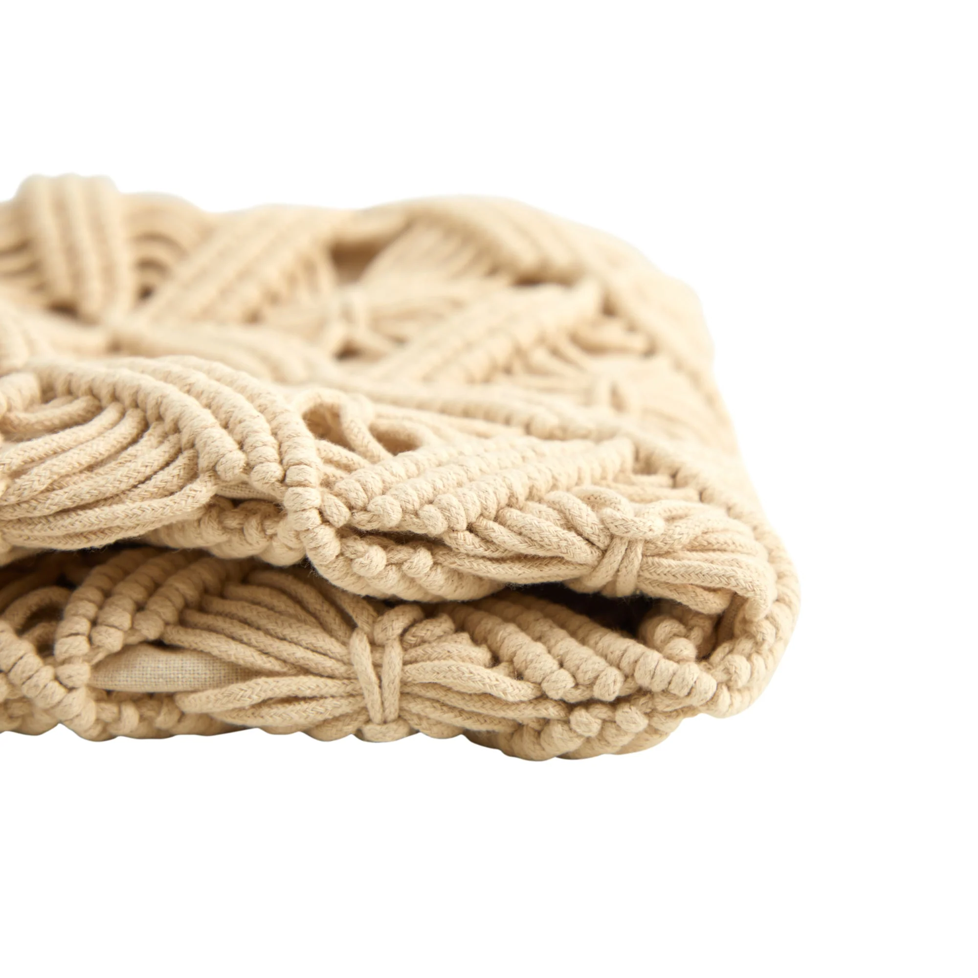 18” Boho Diamond Woven Macrame Decorative Pillow Cover - Image 3