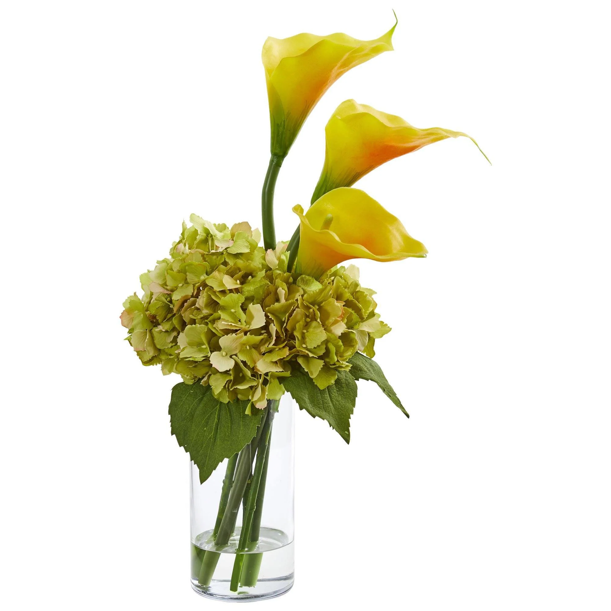 Calla Lily and Hydrangea Artificial Arrangement - Image 5