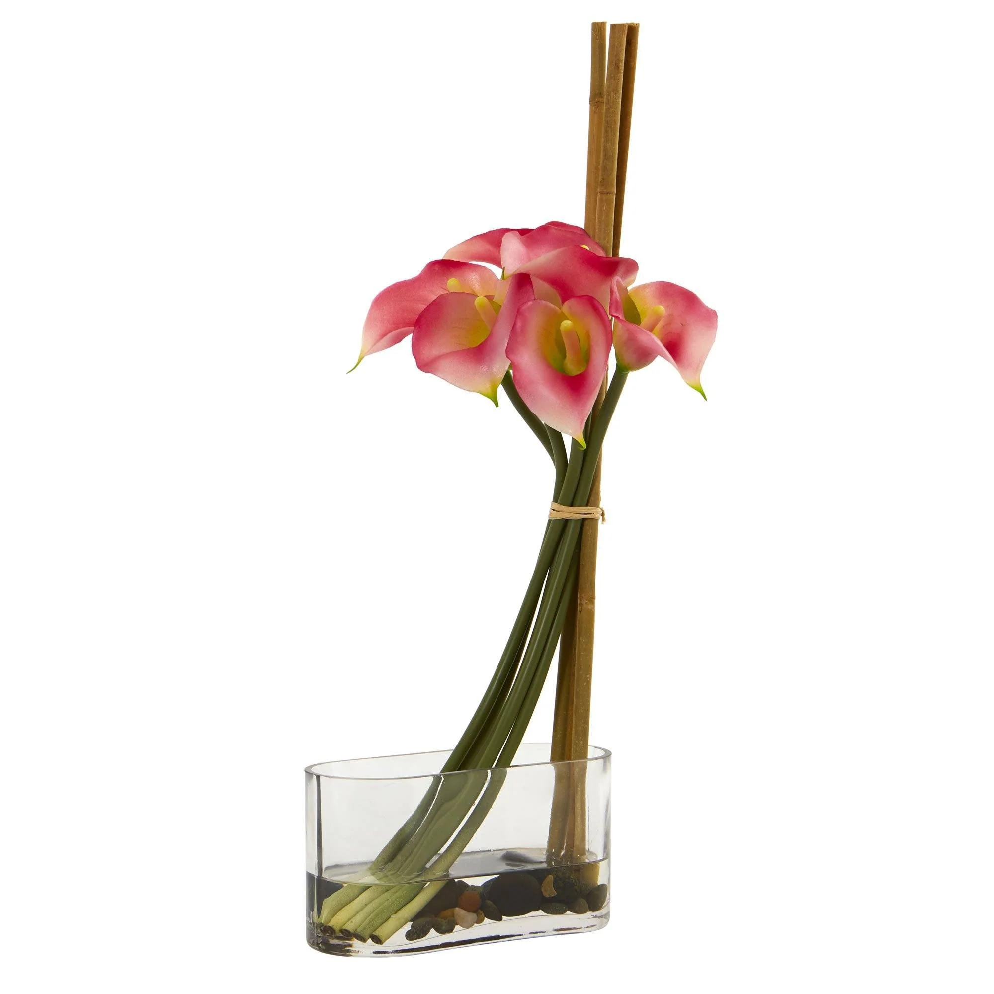 18” Calla Lily with Bamboo Artificial Arrangement - Image 2