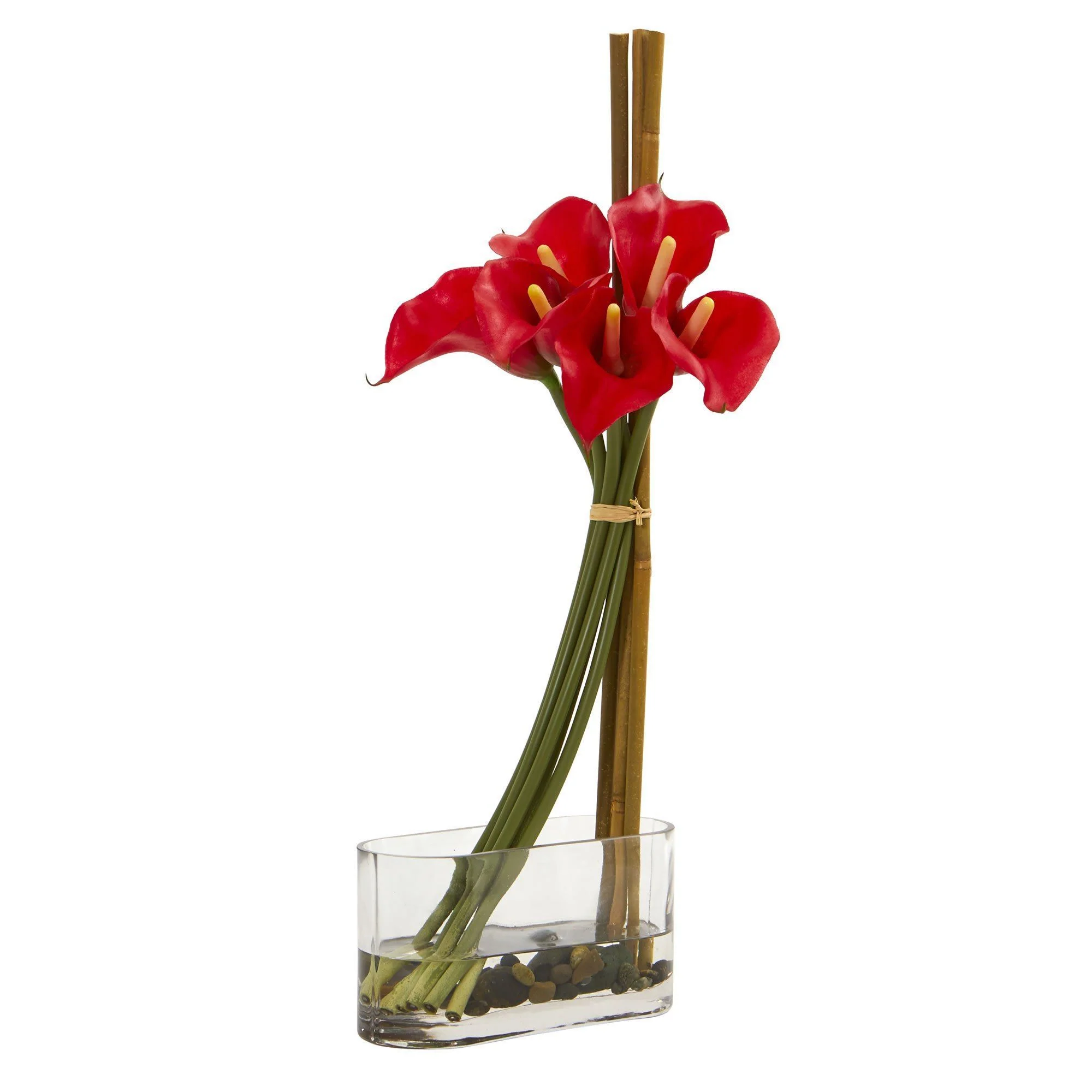 18” Calla Lily with Bamboo Artificial Arrangement - Image 3