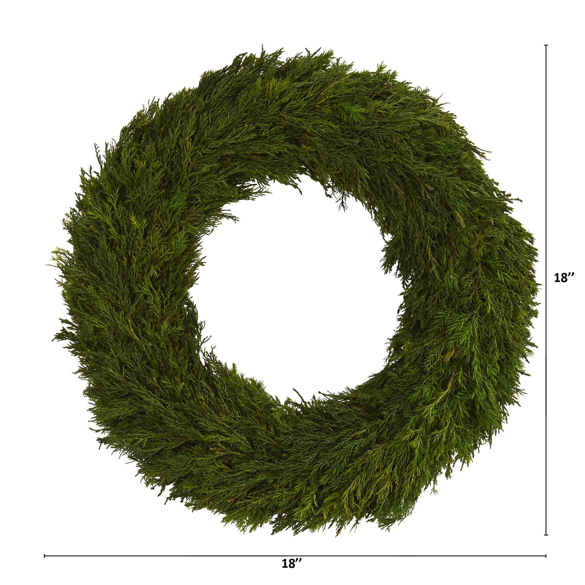 18” Cypress Preserved Wreath - Image 2