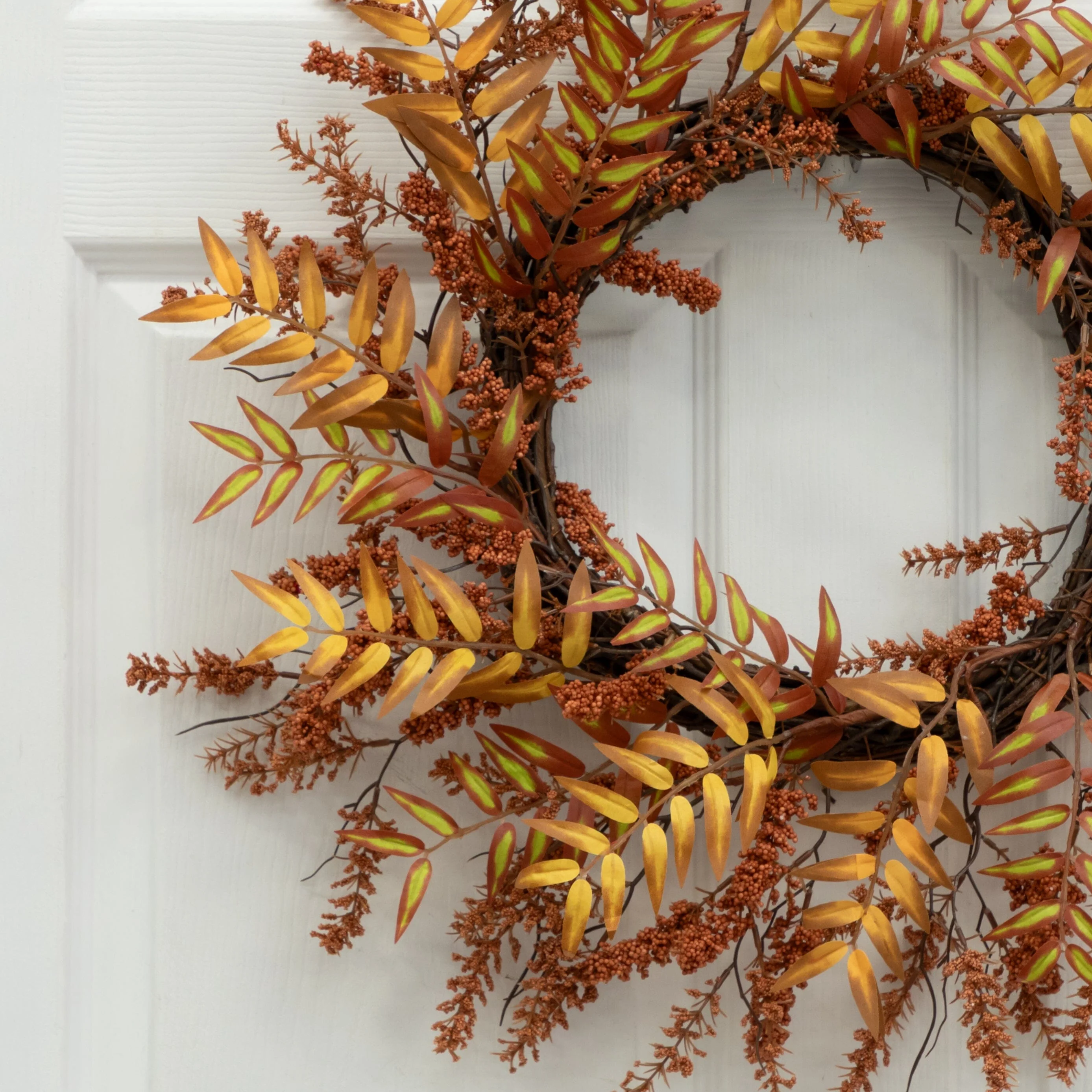 18” Harvest Berry Artificial Wreath - Image 6