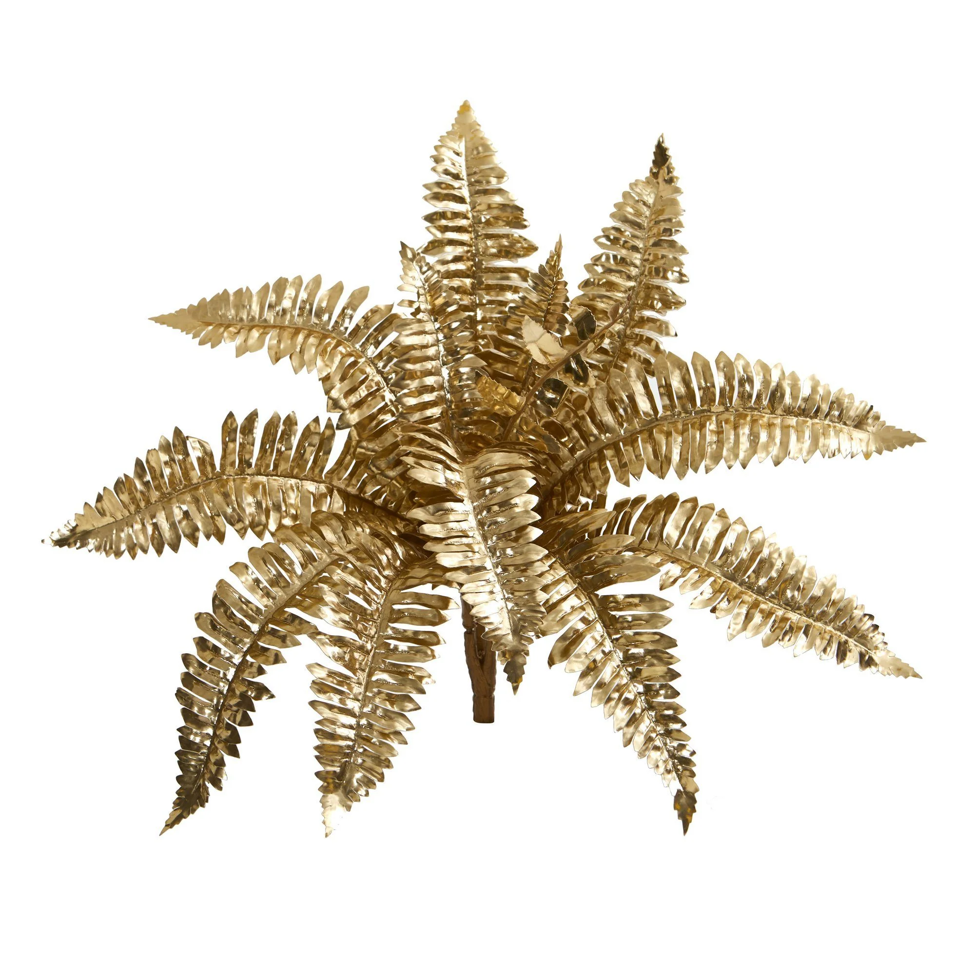 18” Metallic Boston Fern Artificial Plant (Set of 12) - Image 4