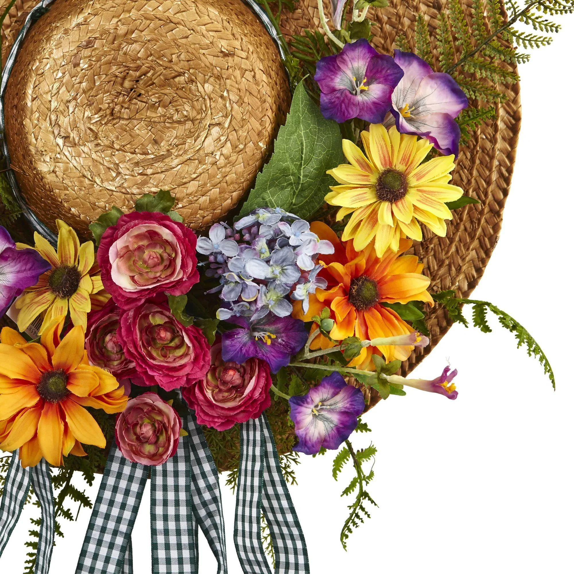 Mixed Flower Hat Wreath - Image 2
