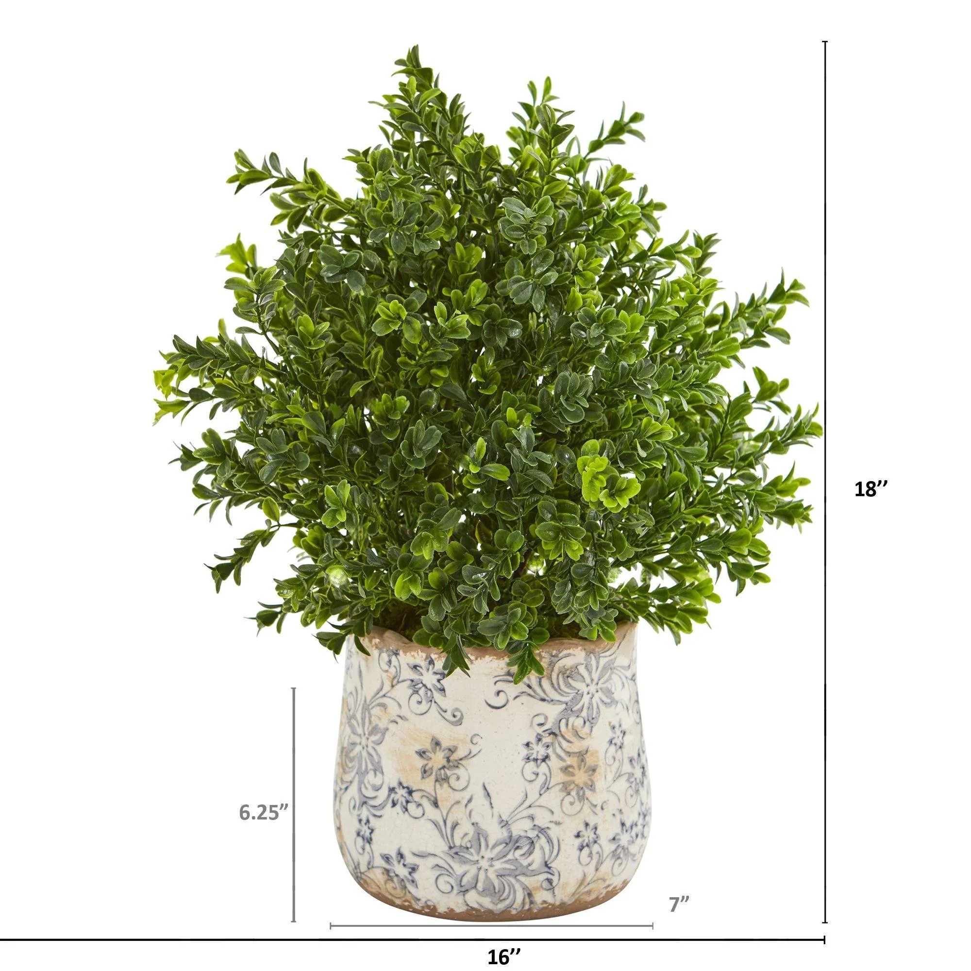 18” Sweet Grass Artificial Plant in Floral Vase (Indoor/Outdoor) - Image 2