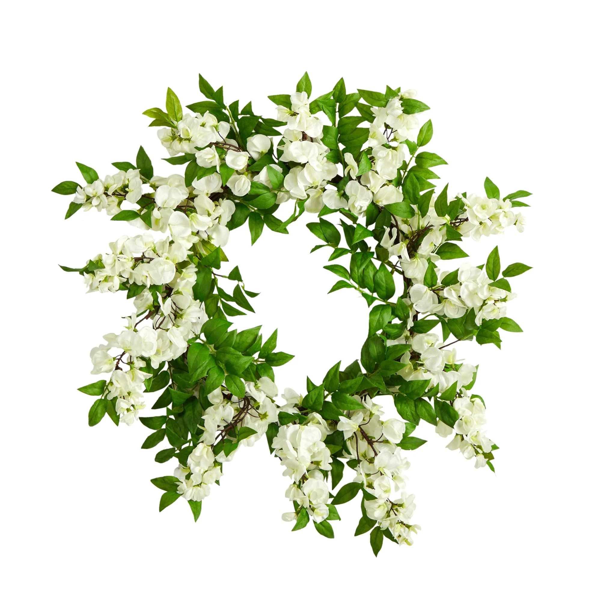 18” Wisteria Artificial Wreath - Image 5