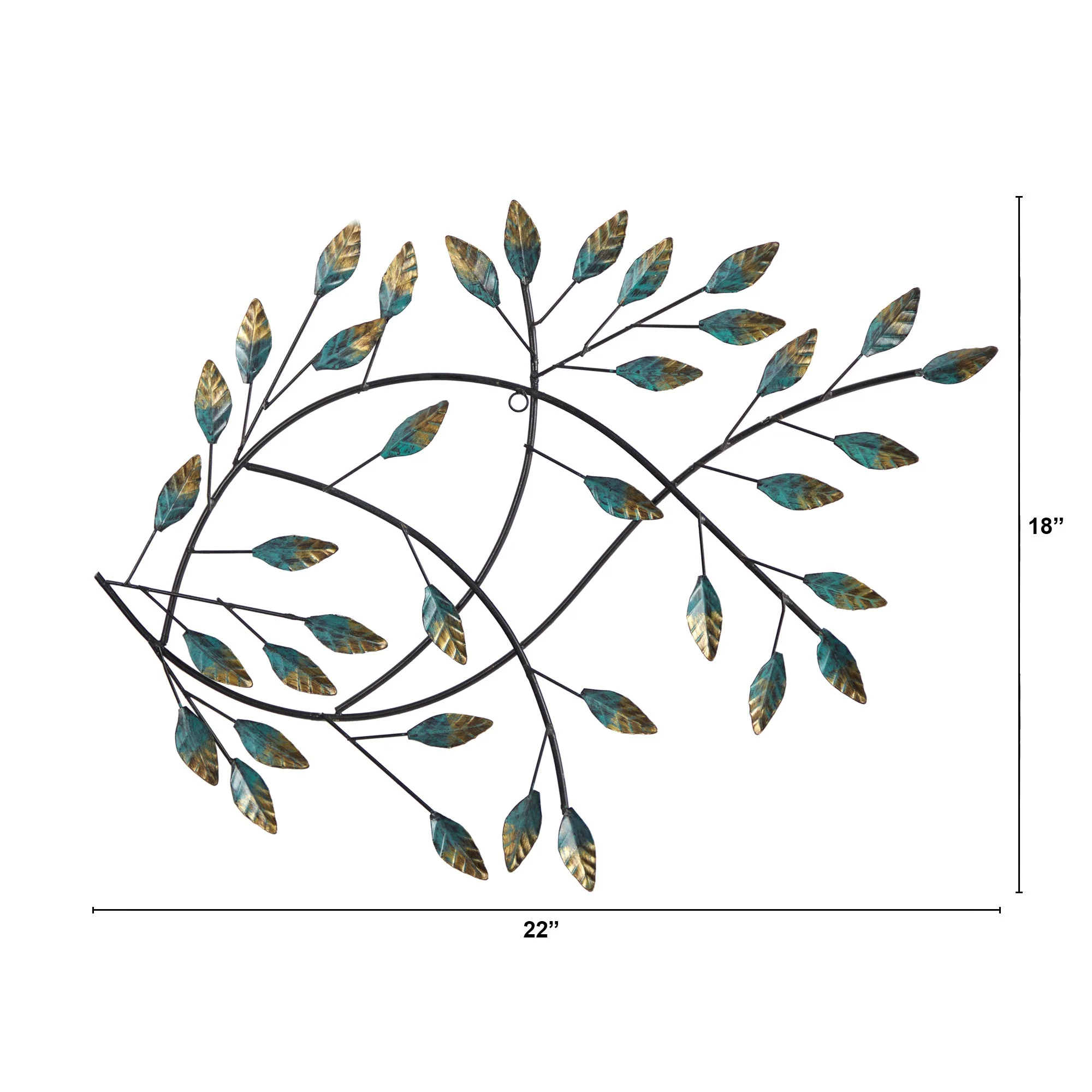 18” x 22” Scattered Leaves & Vine Wall Decor - Image 2