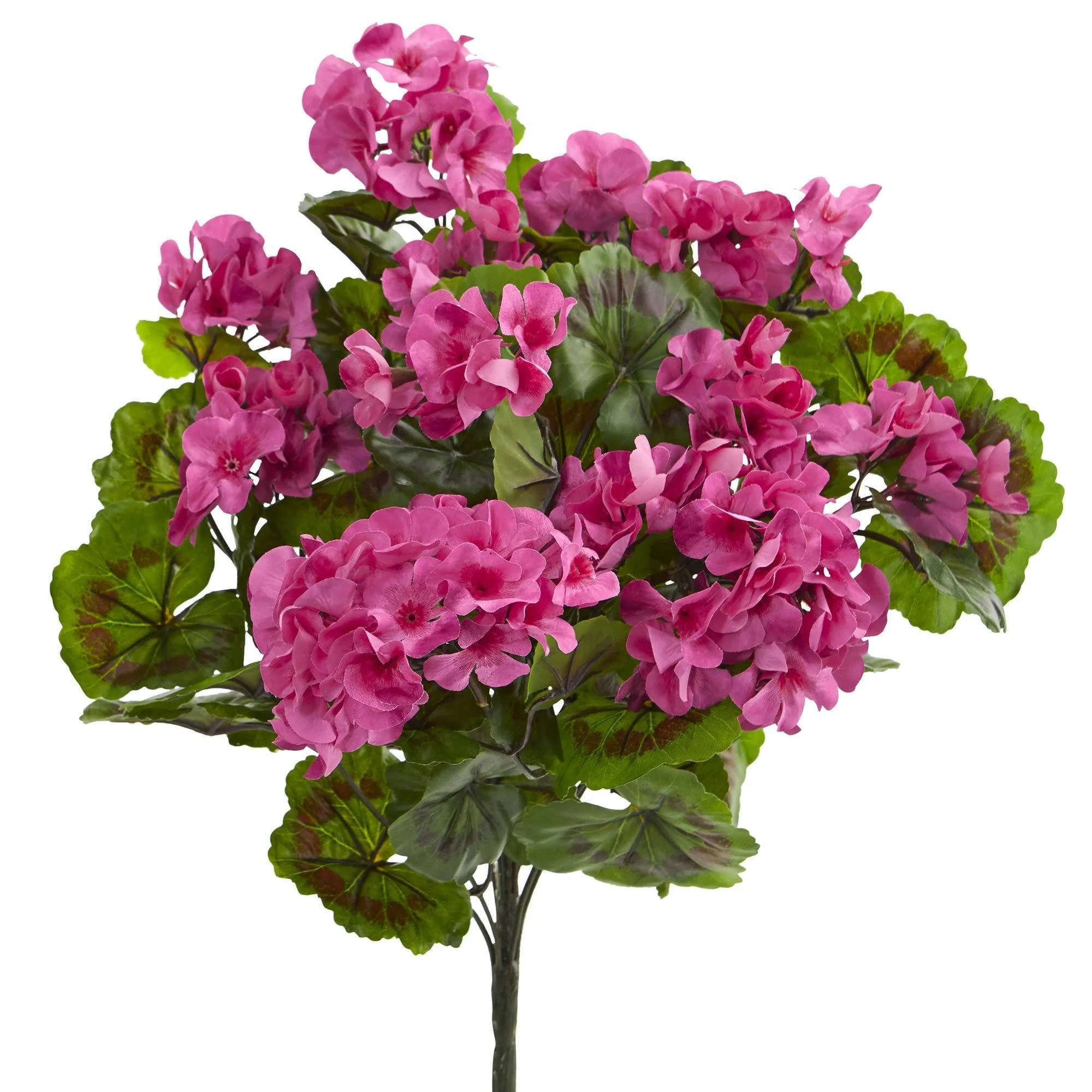 Artificial Geraniums Bush UV Resistant (Set of 3) - Image 5
