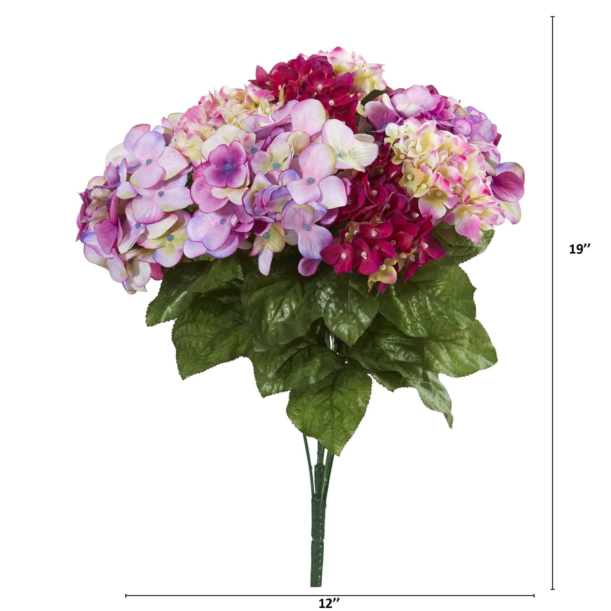19” Hydrangea Artificial Plant (Set of 3) - Image 3