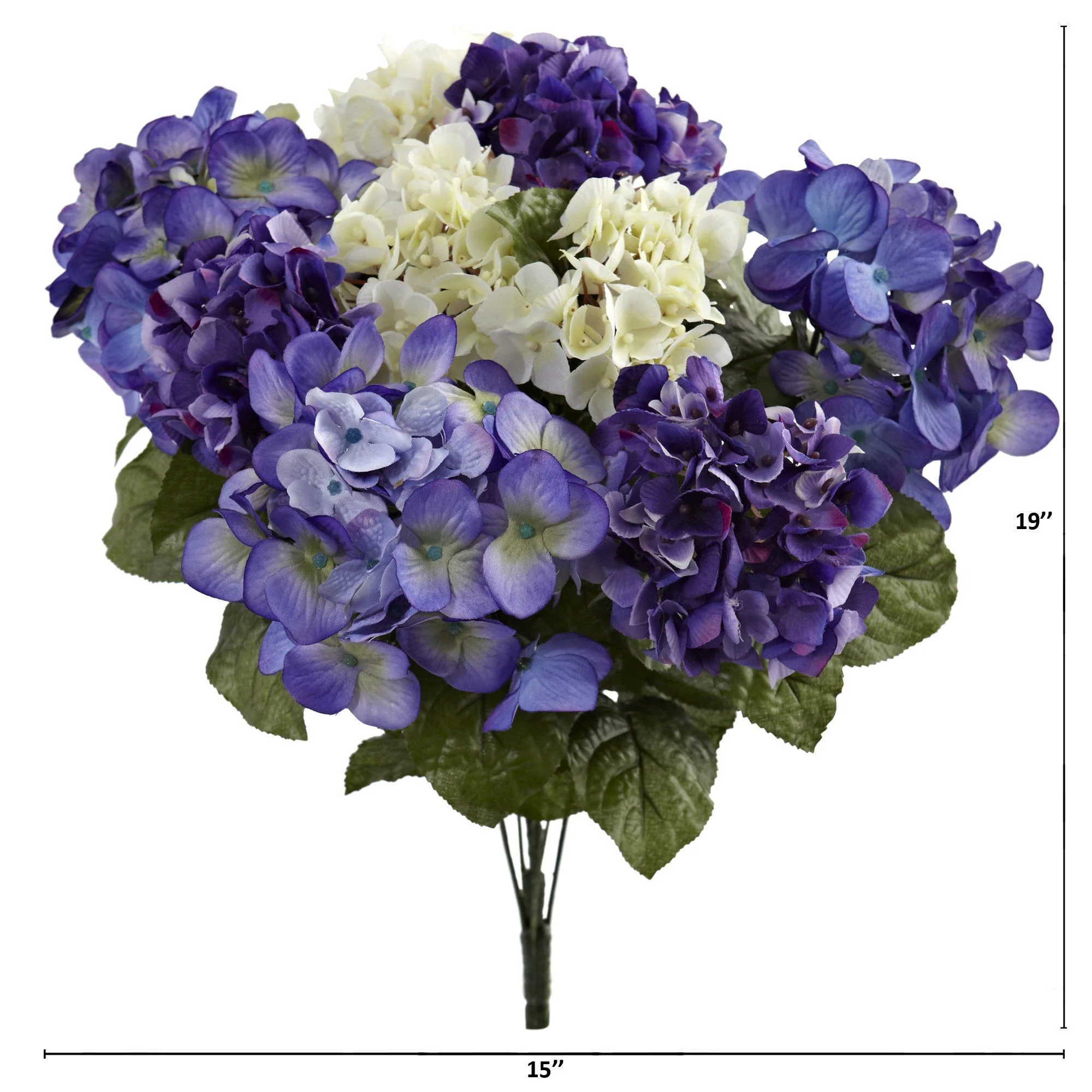 19” Hydrangea Artificial Plant (Set of 3) - Image 4