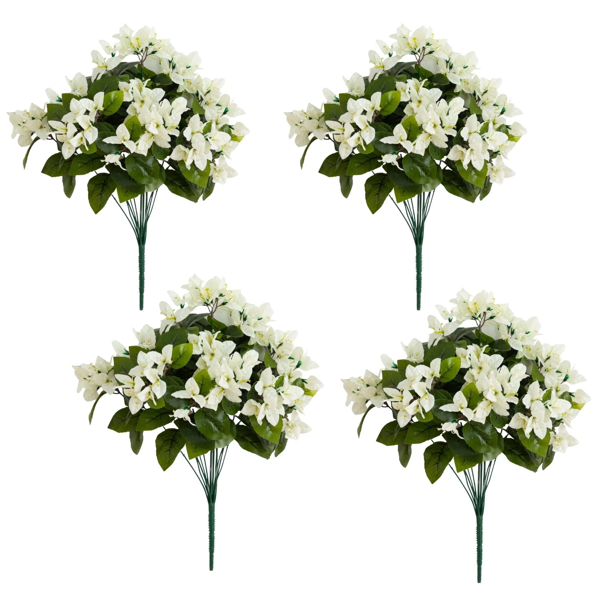 19" UV Resistant Artificial Bougainvillea Bush (Indoor/Outdoor) - Set of 4 - Image 11