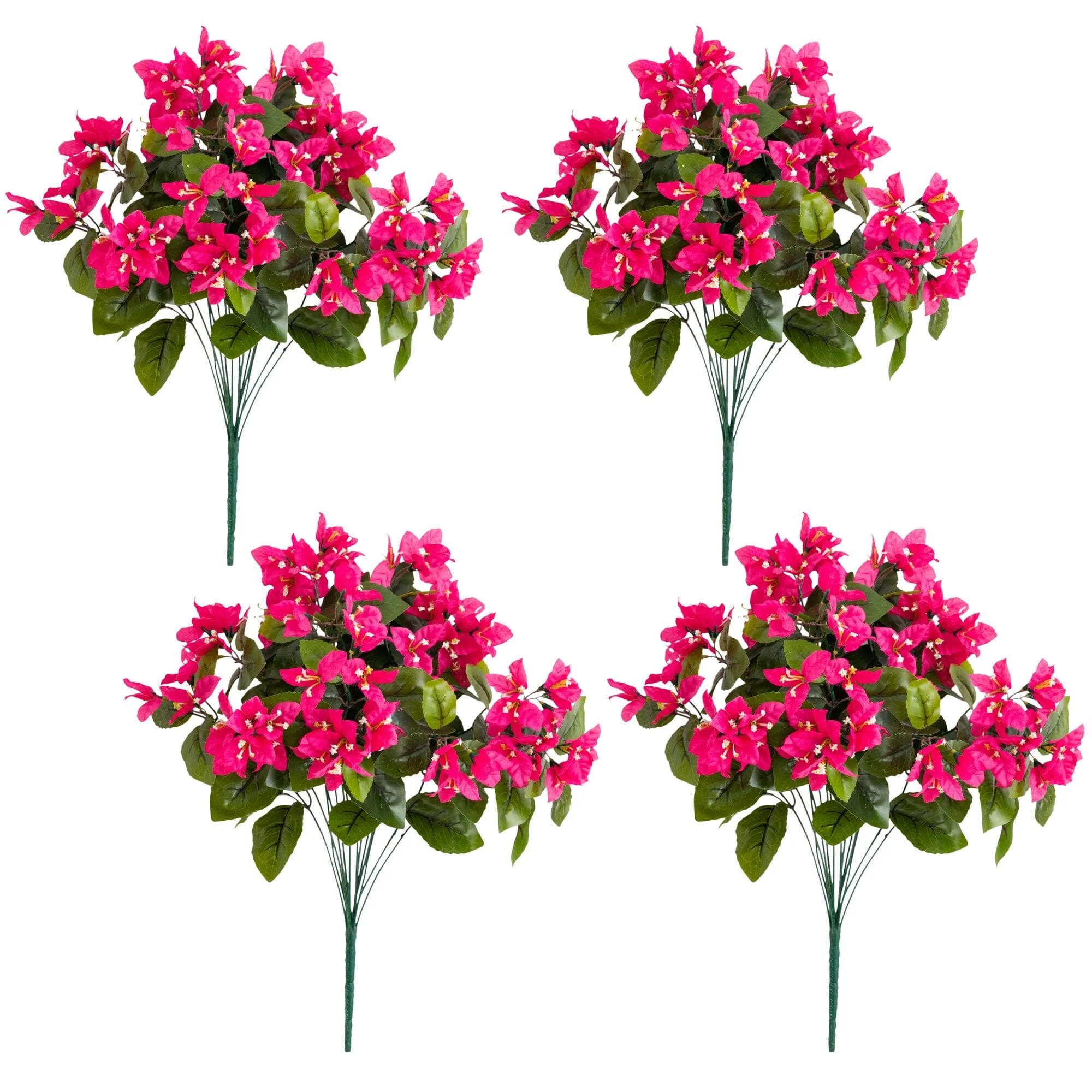 19" UV Resistant Artificial Bougainvillea Bush (Indoor/Outdoor) - Set of 4 - Image 24