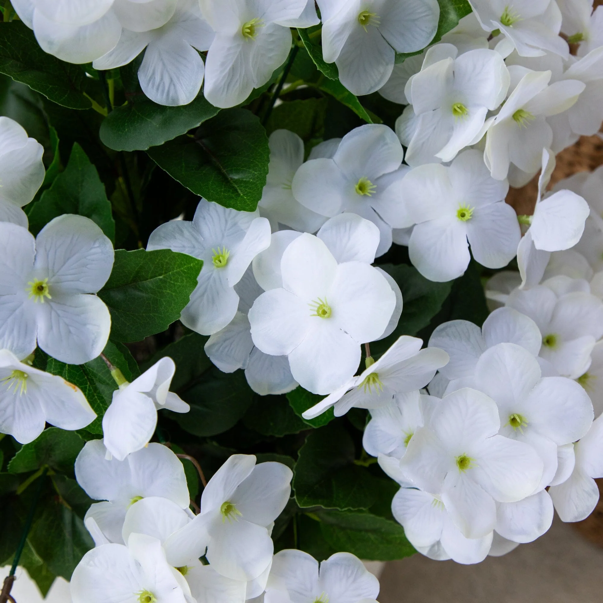 19" UV Resistant Artificial Hydrangea Bush (Indoor/Outdoor) - Set of 3 - Image 17