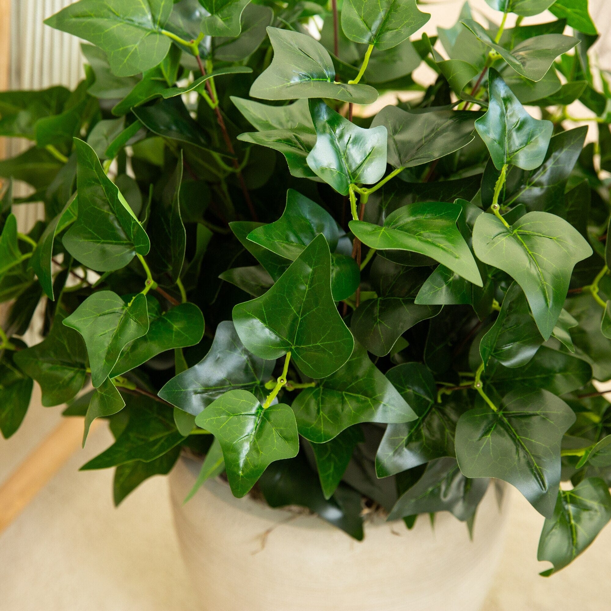 19" UV Resistant Artificial Puff Ivy Bush (Indoor/Outdoor) - Set of 3 - Image 2