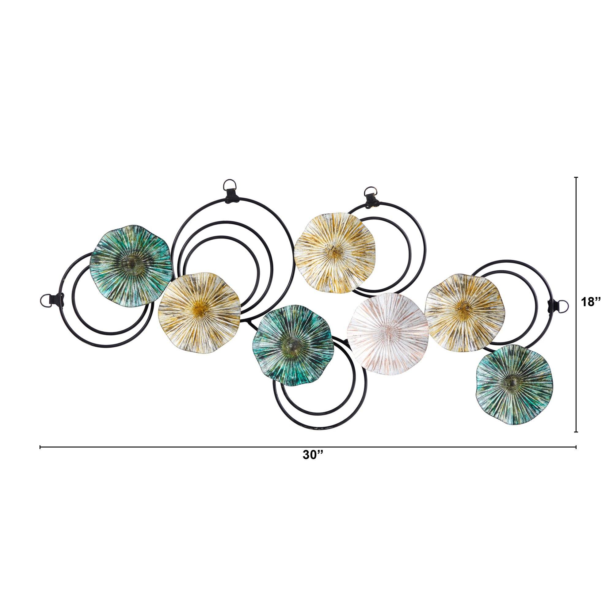 2.5’ x 1.5’ Scallop Design Metal Wall Art Decor - Image 2