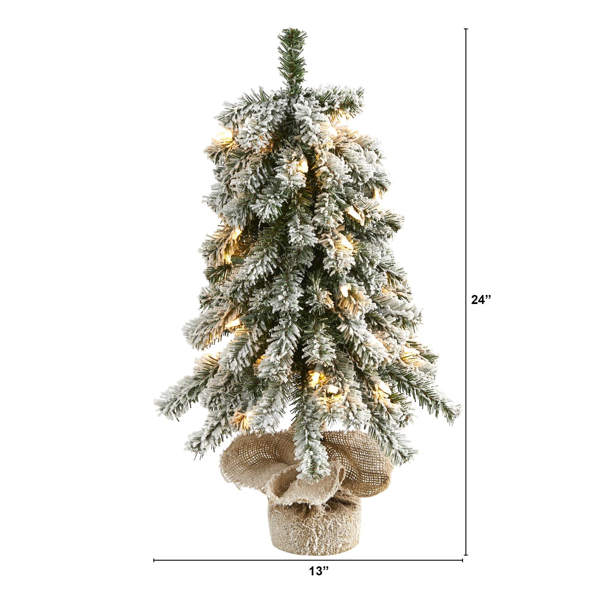 2’ Flocked Alpine Artificial Christmas Tree - Image 2