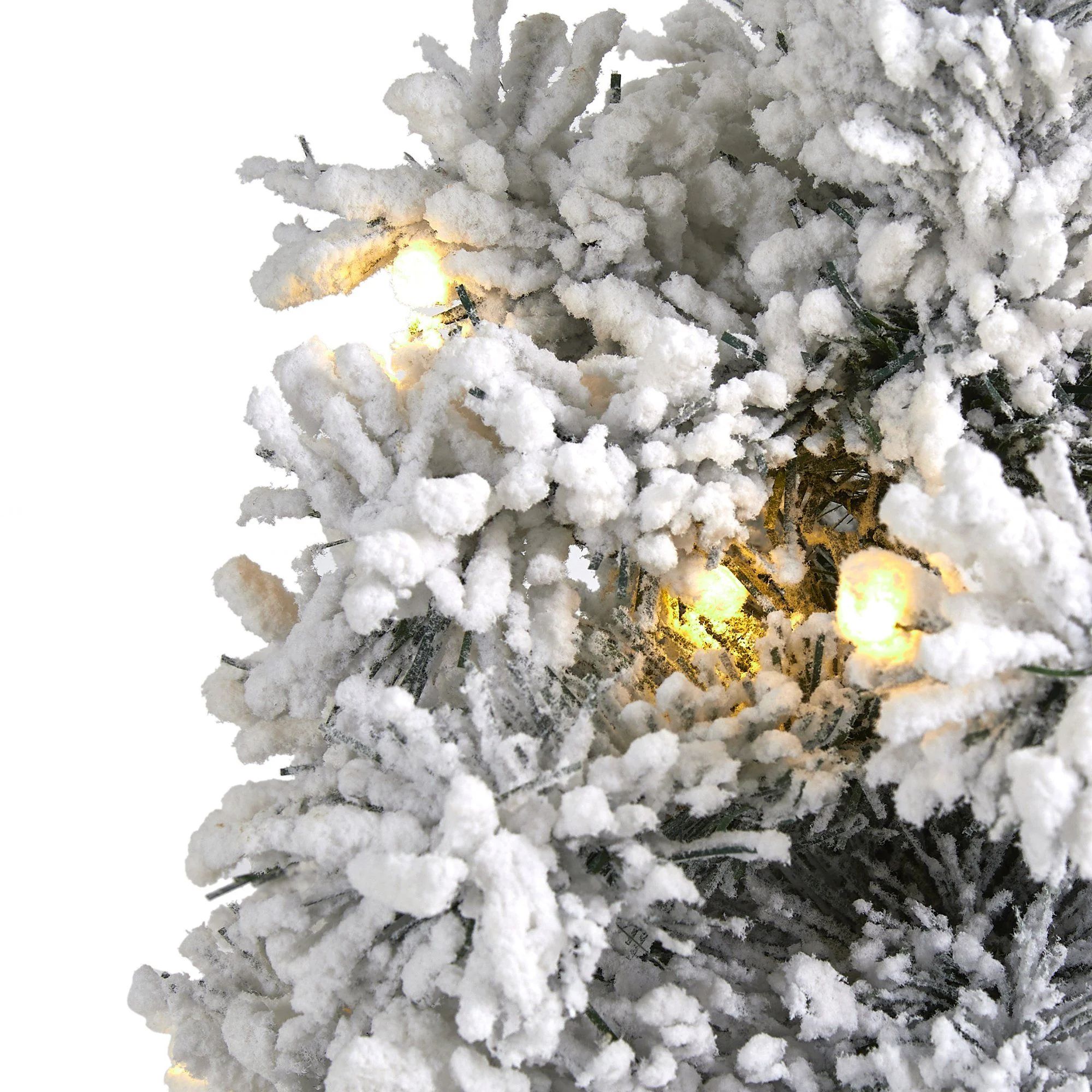2’ Flocked Artificial Christmas Tree with 30 Clear LED Lights - Image 3