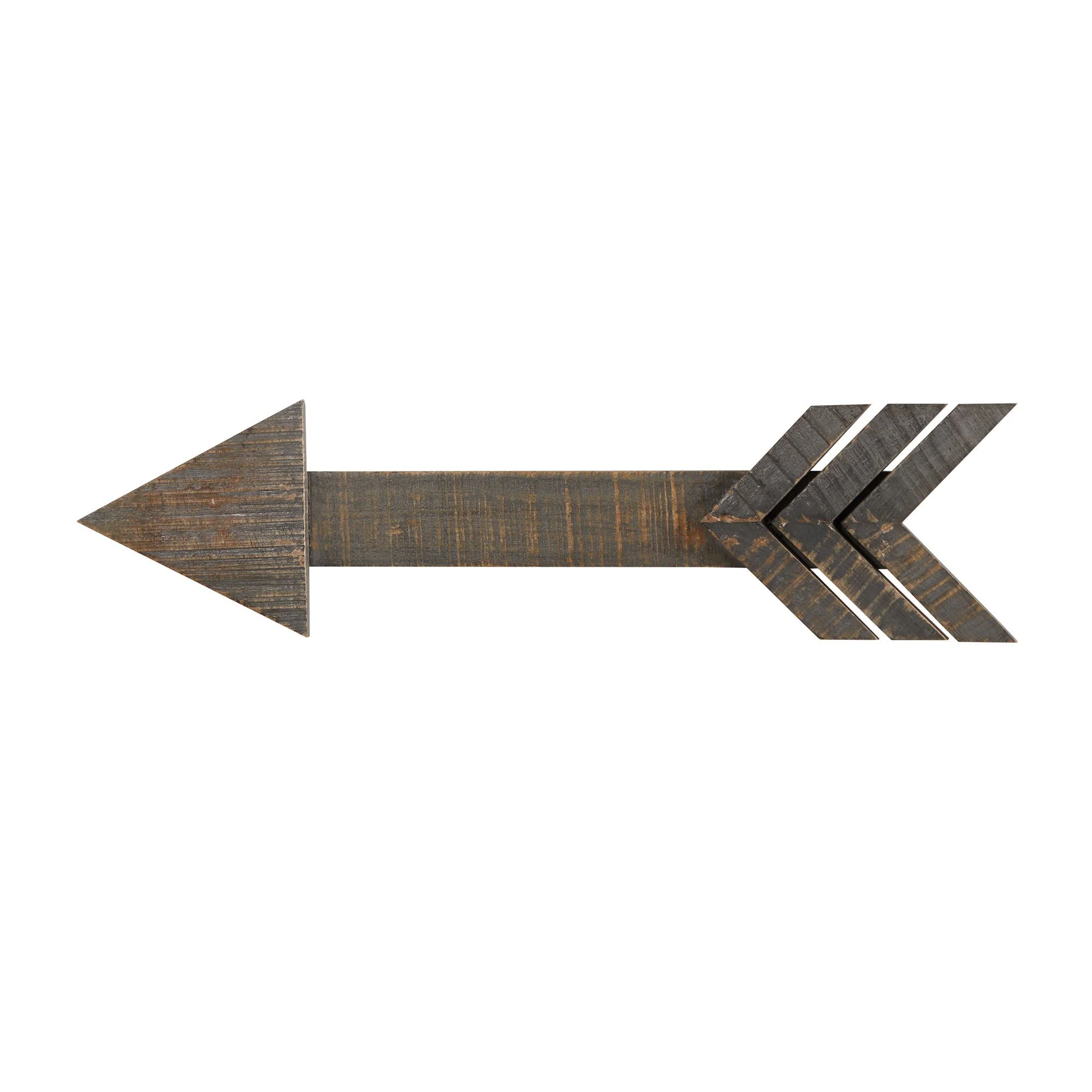 2' Rustic Wood Arrows Wall Art Décor (Set of 2) - Image 3