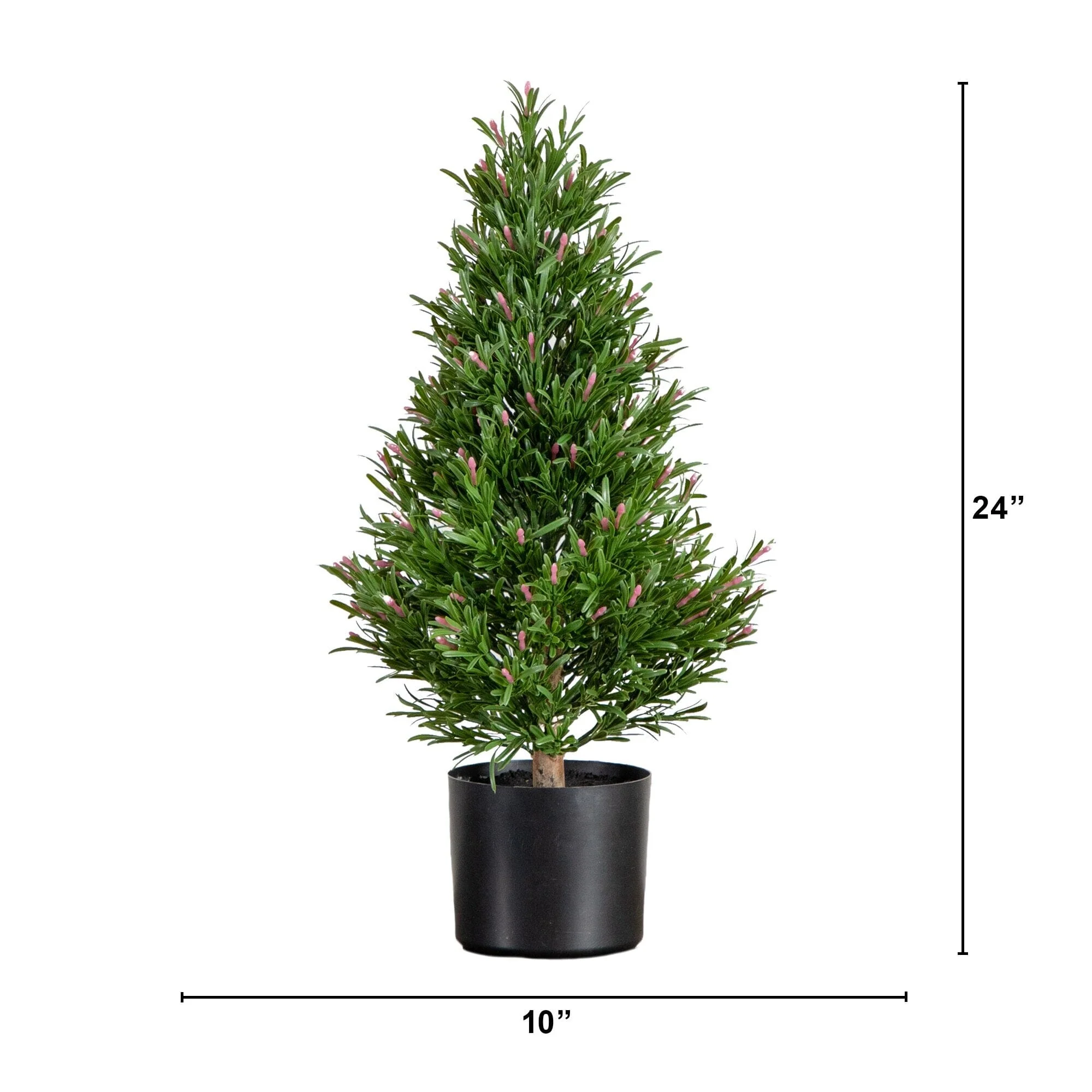 2' UV Resistant Artificial Rosemary Cone Topiary Tree (Indoor/Outdoor) - Image 5