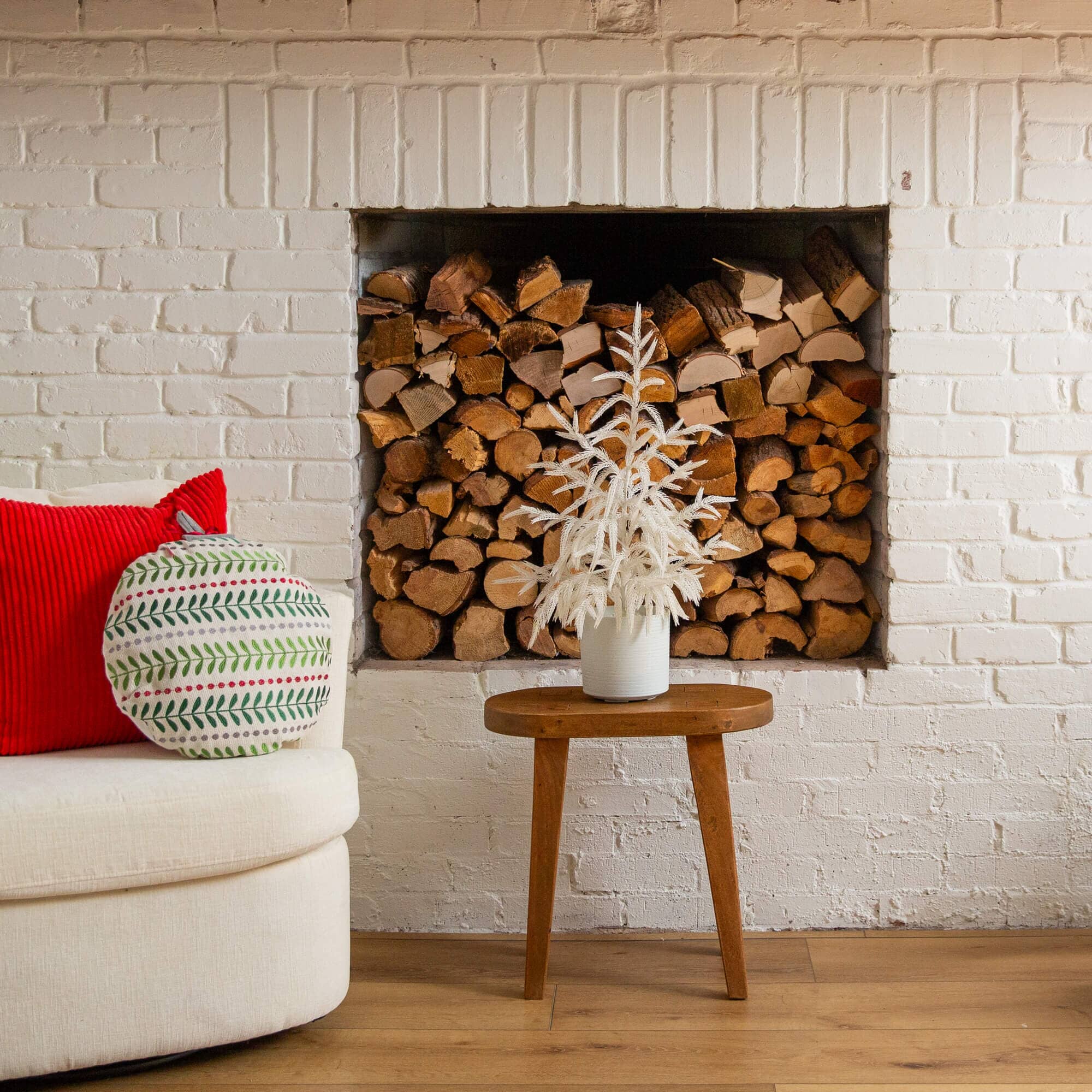 2' Artificial Real Touch White Norfolk Island Pine Christmas Tree with Natural Look - Image 3