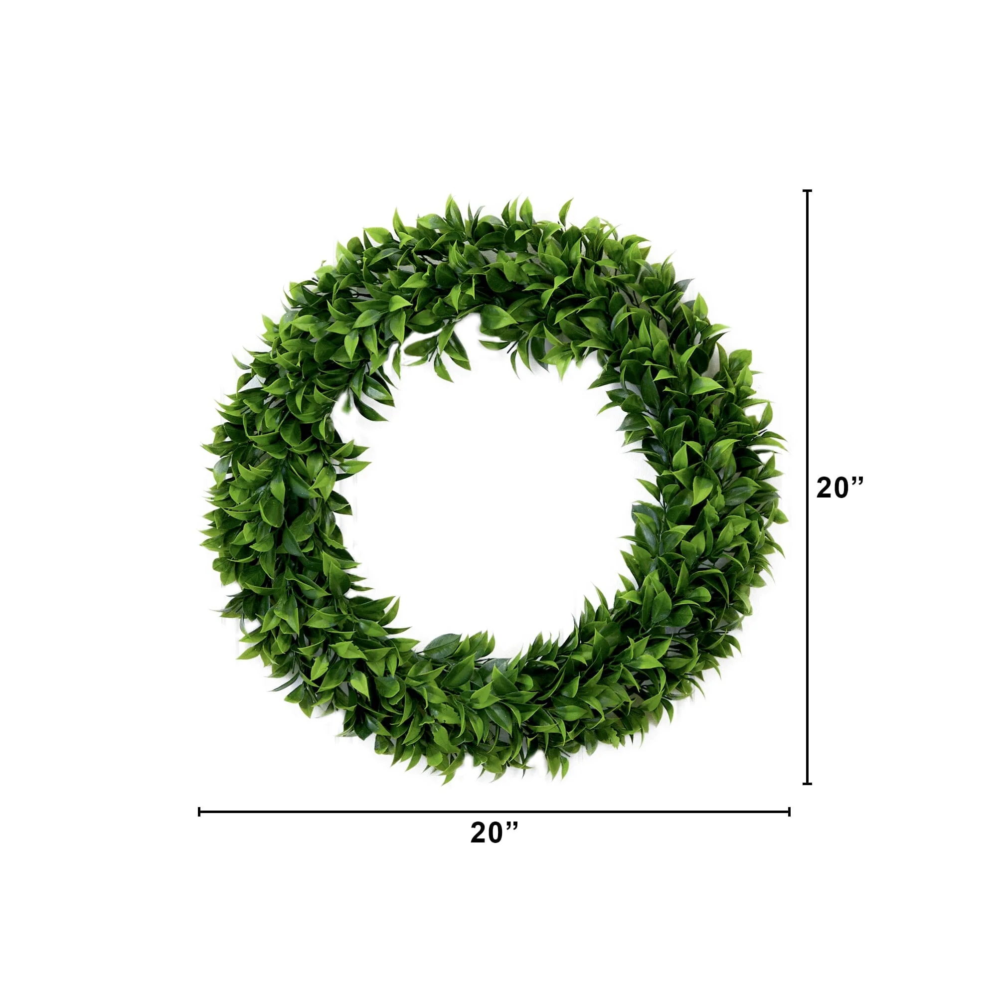 20” Artificial Bay Leaf Wreath - Image 3