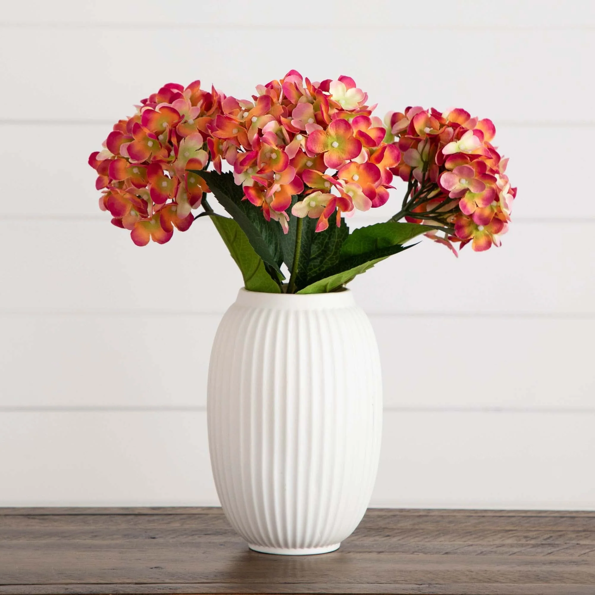 20" Artificial Hydrangea Flower Stems- Set of 3 - Image 11
