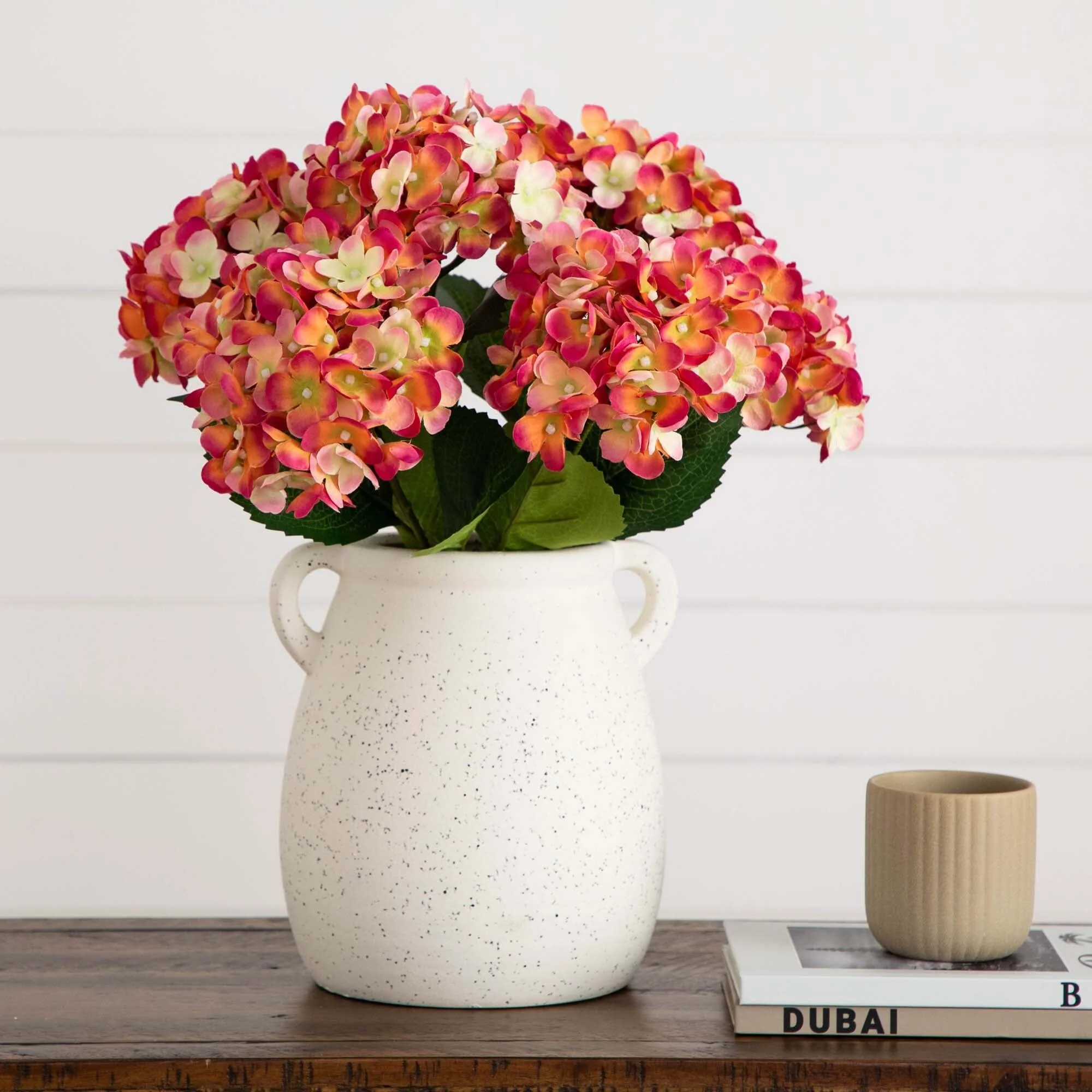 20" Artificial Hydrangea Flower Stems- Set of 3 - Image 12