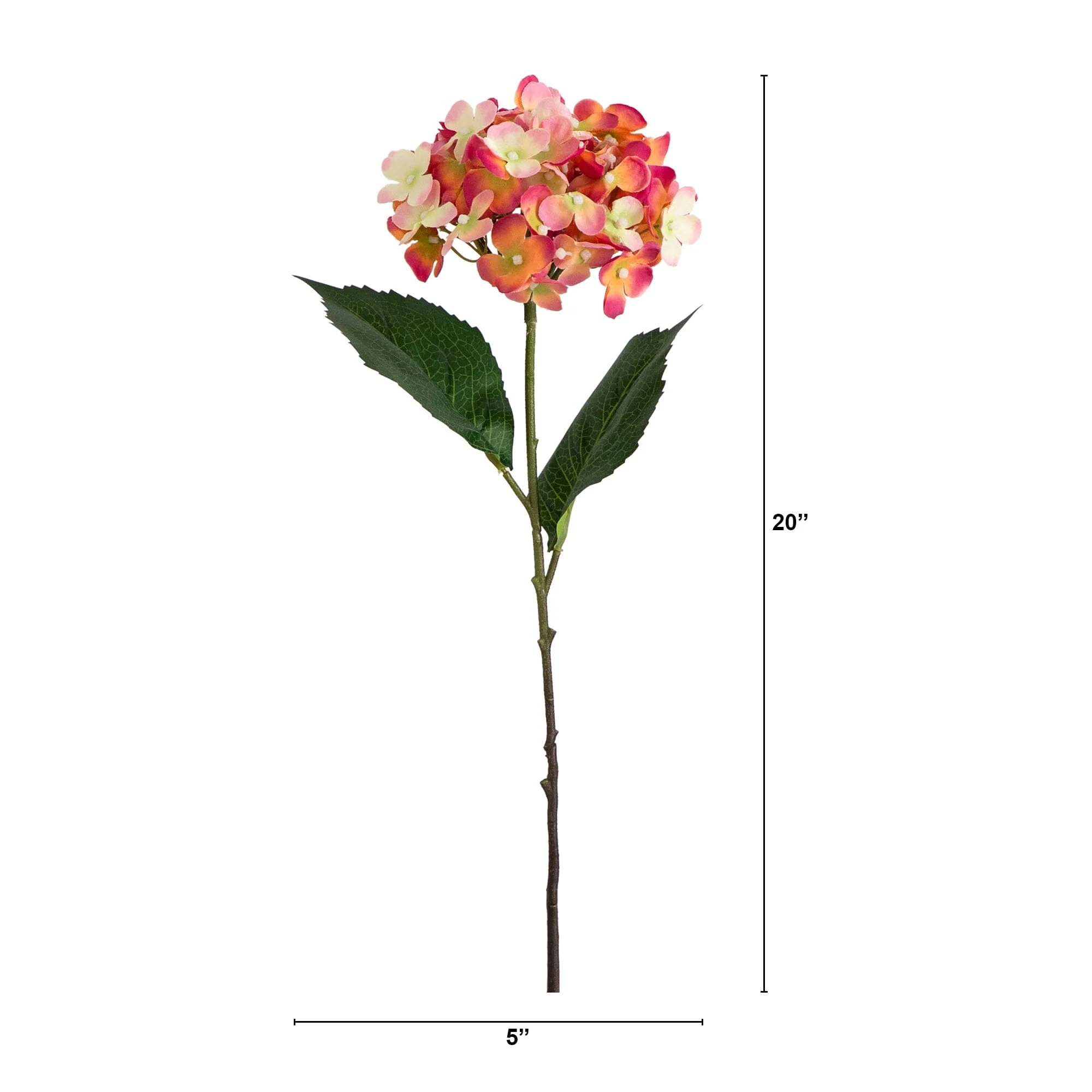 20" Artificial Hydrangea Flower Stems- Set of 3 - Image 14