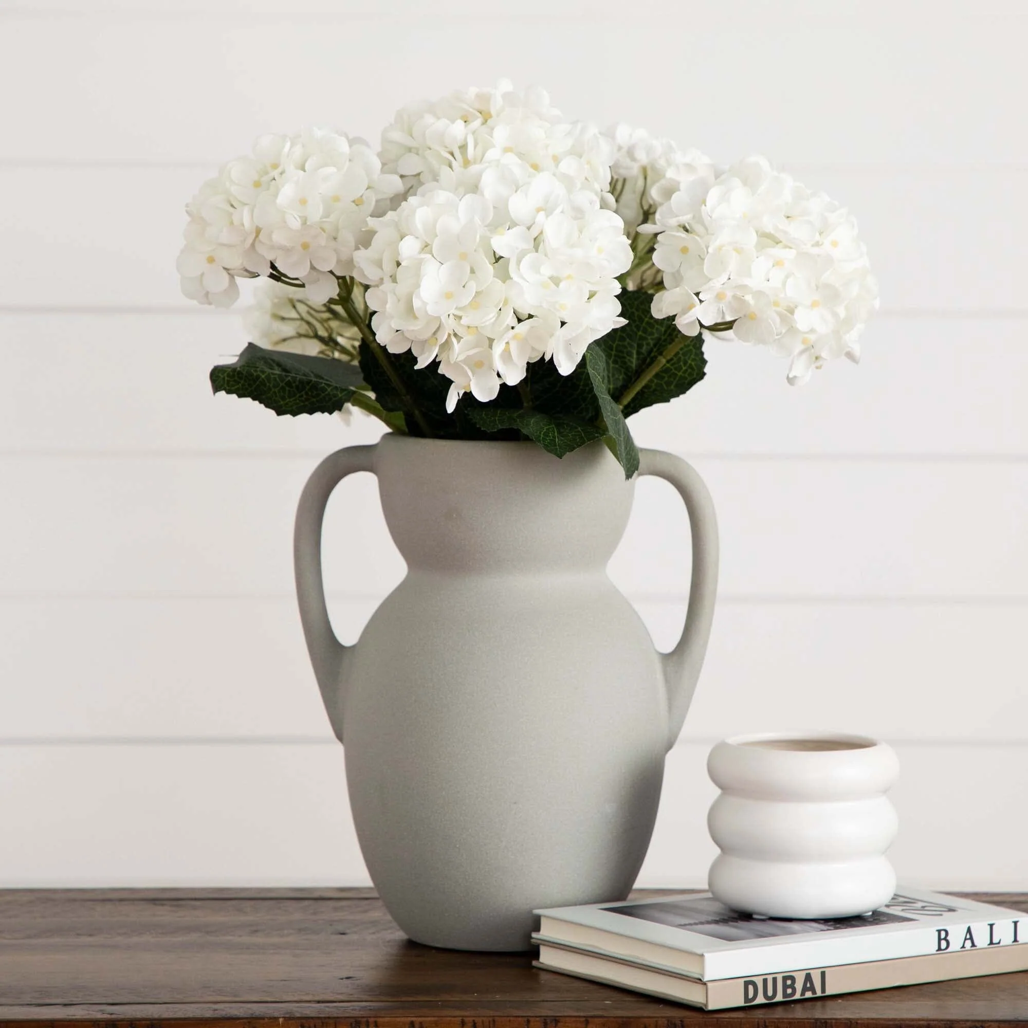 20" Artificial Hydrangea Flower Stems- Set of 3 - Image 18