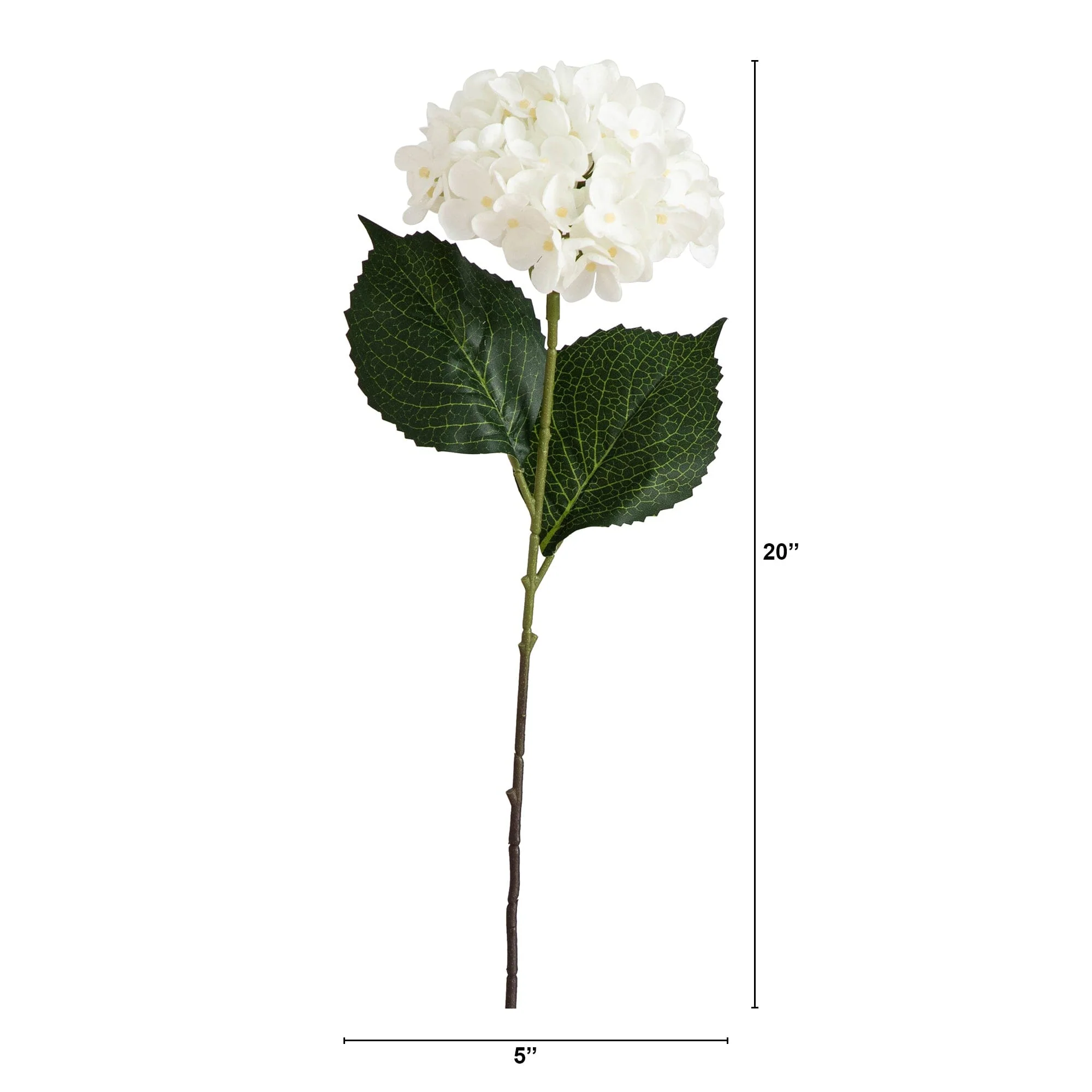 20" Artificial Hydrangea Flower Stems- Set of 3 - Image 20