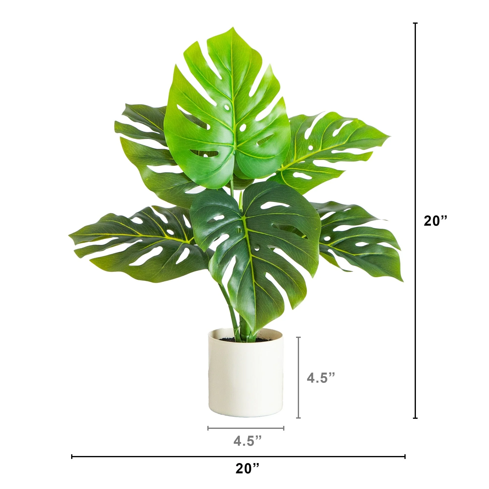 20" Artificial Swiss Monstera Plant - Image 5