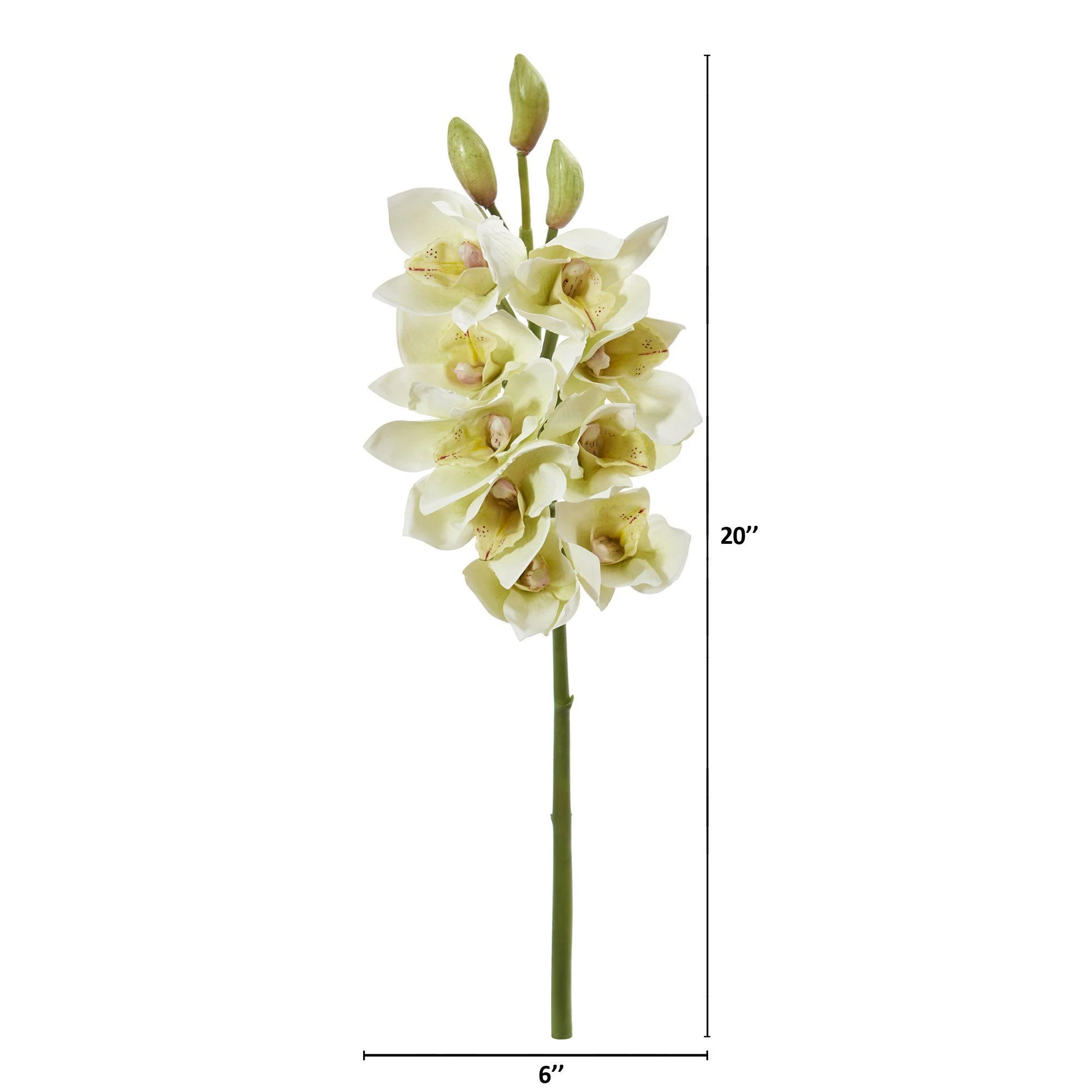 20” Cymbidium Orchid Artificial Flower (Set of 4) - Image 12