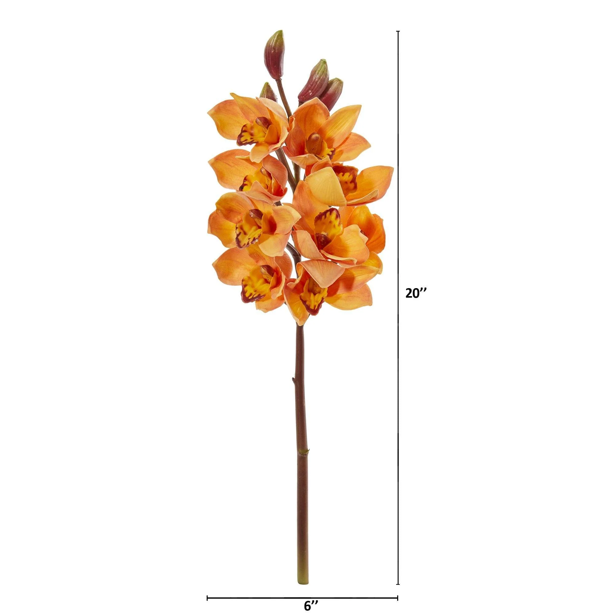 20” Cymbidium Orchid Artificial Flower (Set of 4) - Image 14
