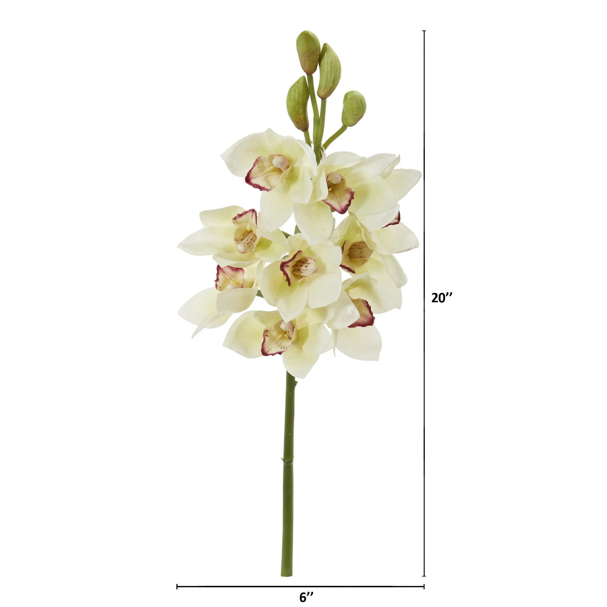 20” Cymbidium Orchid Artificial Flower (Set of 4) - Image 2
