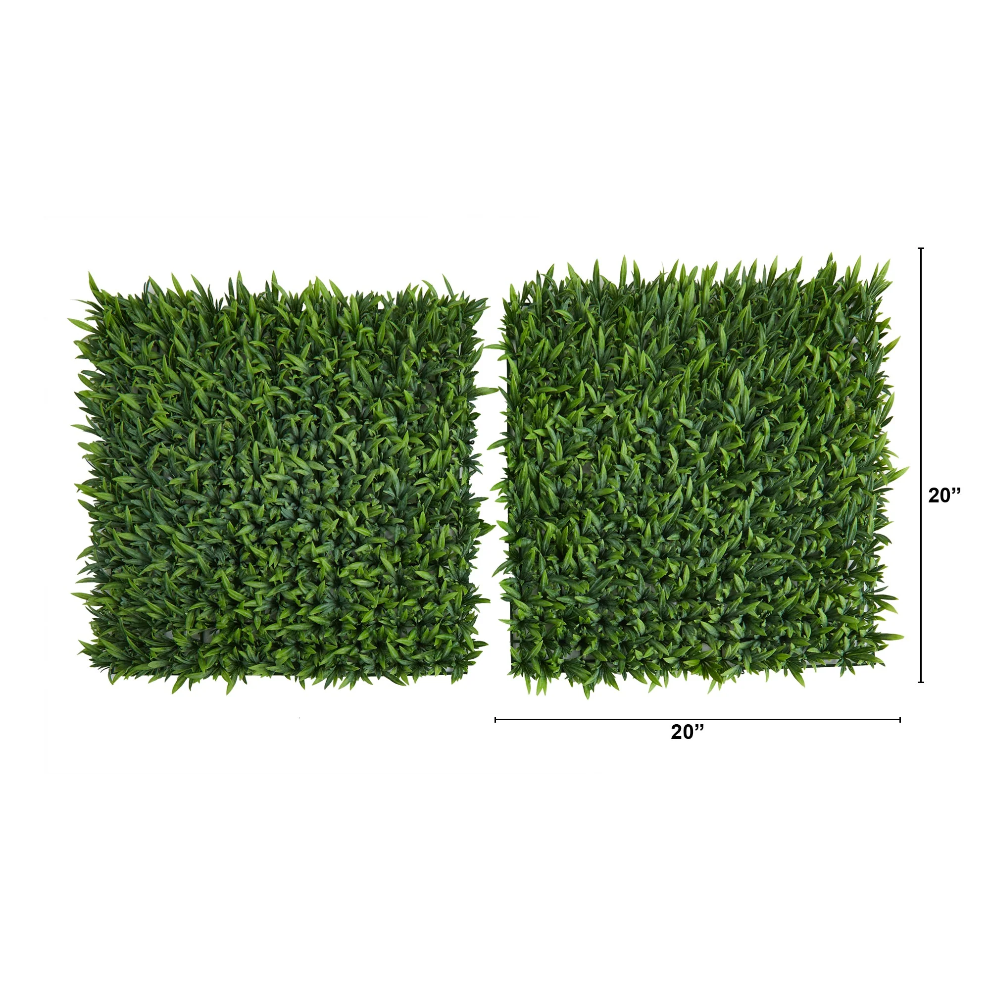 20” Grass Artificial Wall Mat (Indoor/Outdoor) (Set of 2) Trellis - Image 2