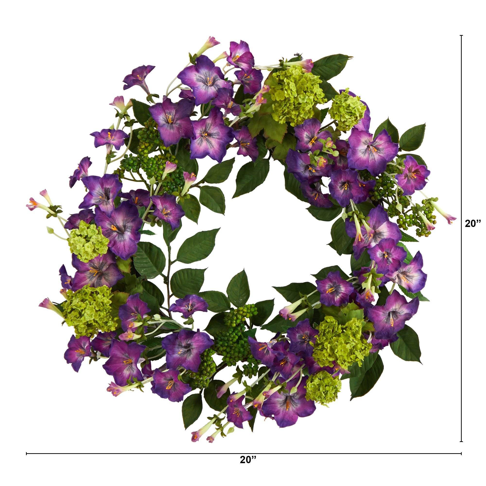 20” Morning Glory Artificial Wreath - Image 4