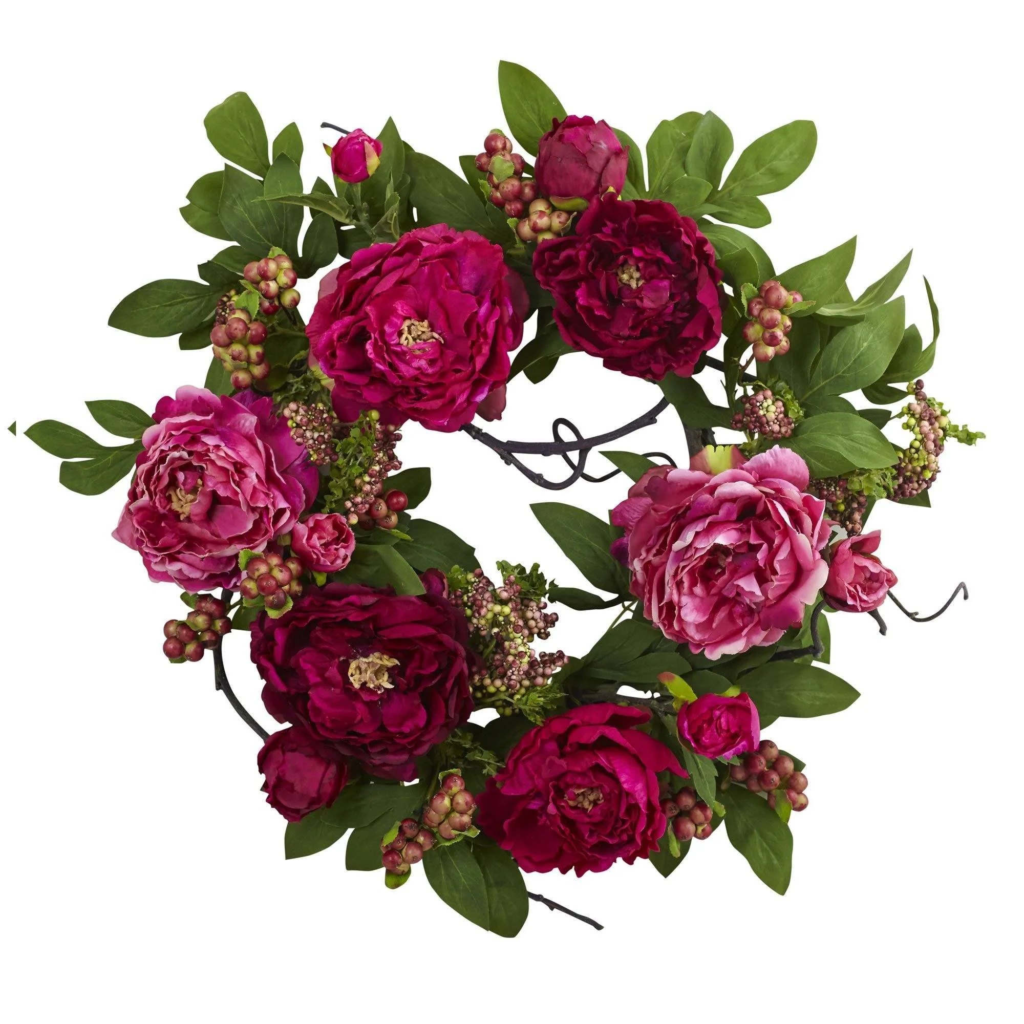 20'' Peony & Berry Wreath - Image 3