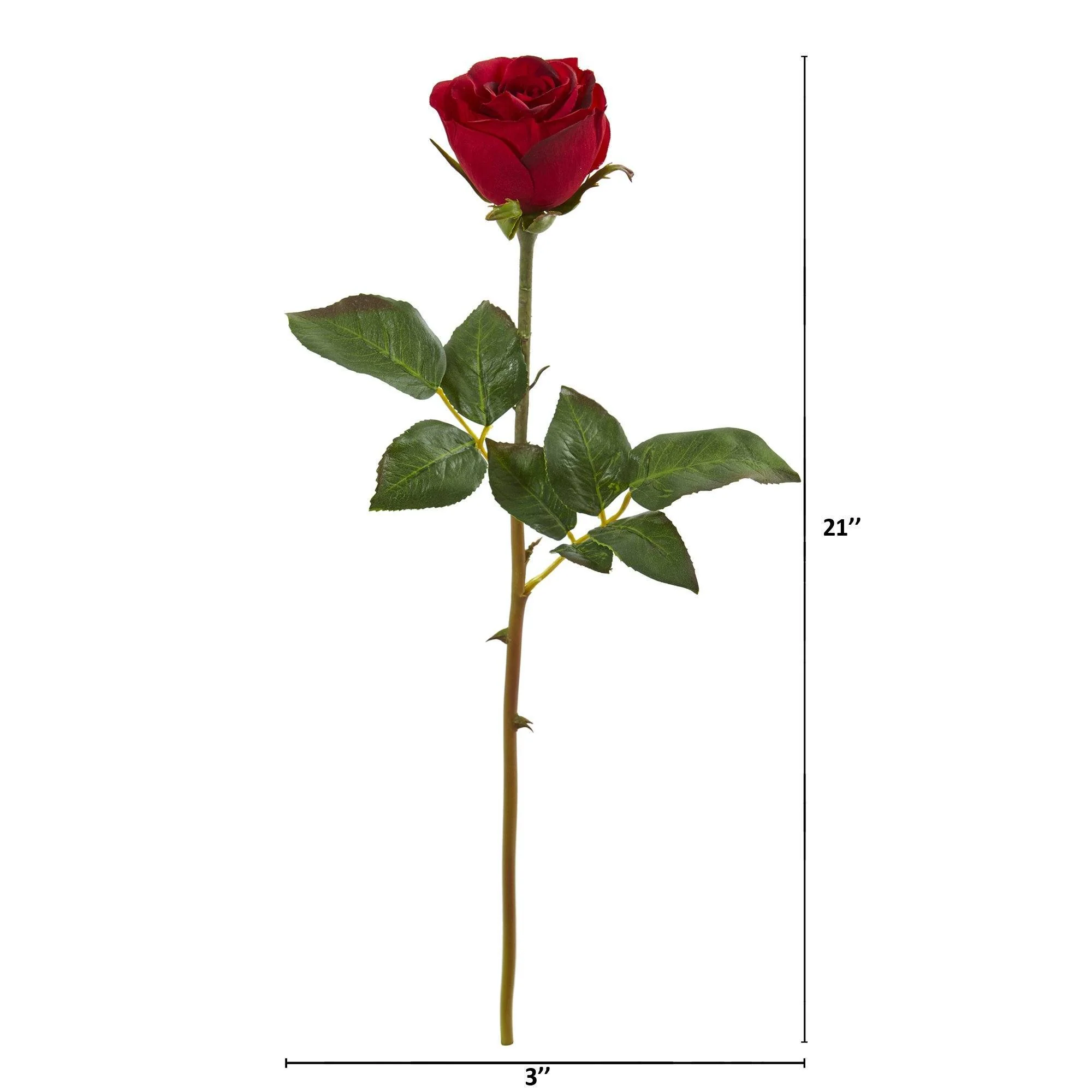 20” Rose Artificial Bud Flower (Set of 6) - Image 2