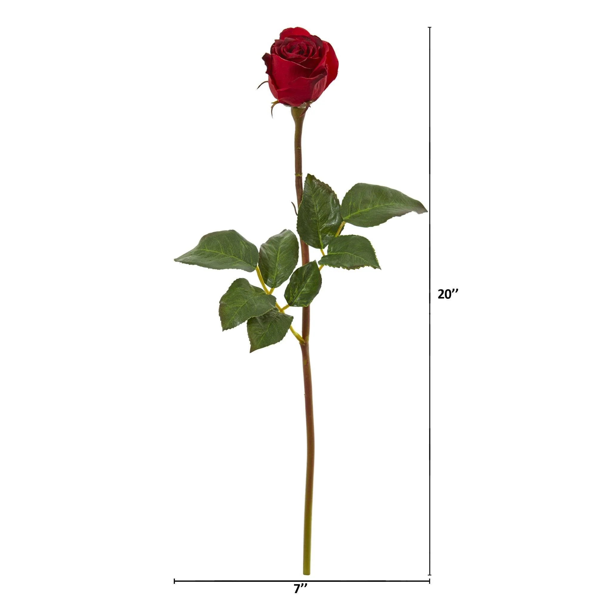 20” Rose Bud Artificial Flower (Set of 12) - Image 4