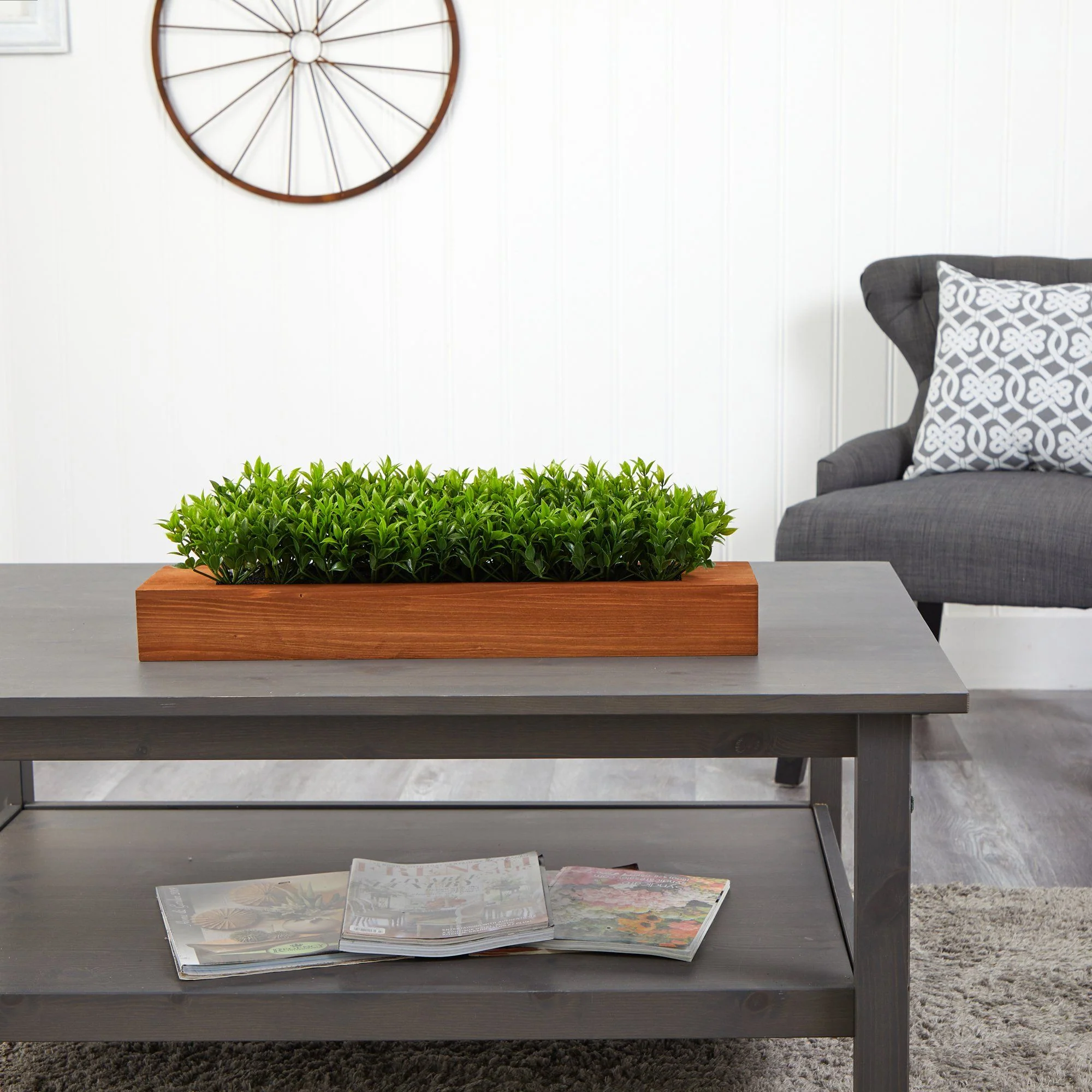 20” Sweet Grass Artificial Plant in Decorative Planter - Image 4