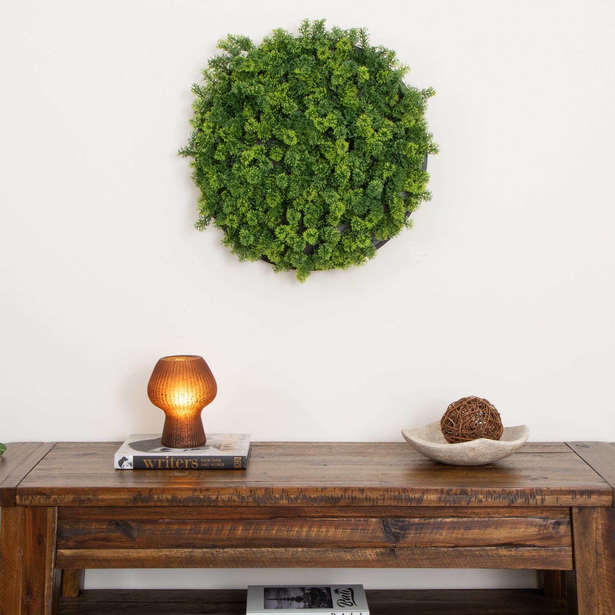 20” UV Resistant Irish Green Meadow Artificial Living Wall Art Panel in Black Aluminum Frame - Image 3